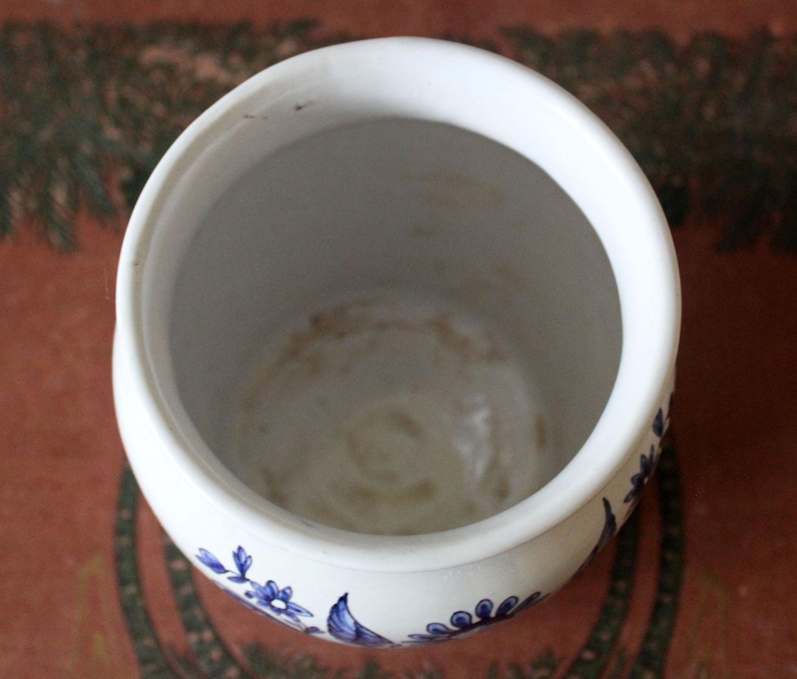 Antique Ceramic Ginger Jar, Small Lidded Jar, Delft Blue And White, Tobacco Jar, Tabac D'obourg, Dutch, Signed Ak, Angel Feather Headdress photo vintage
