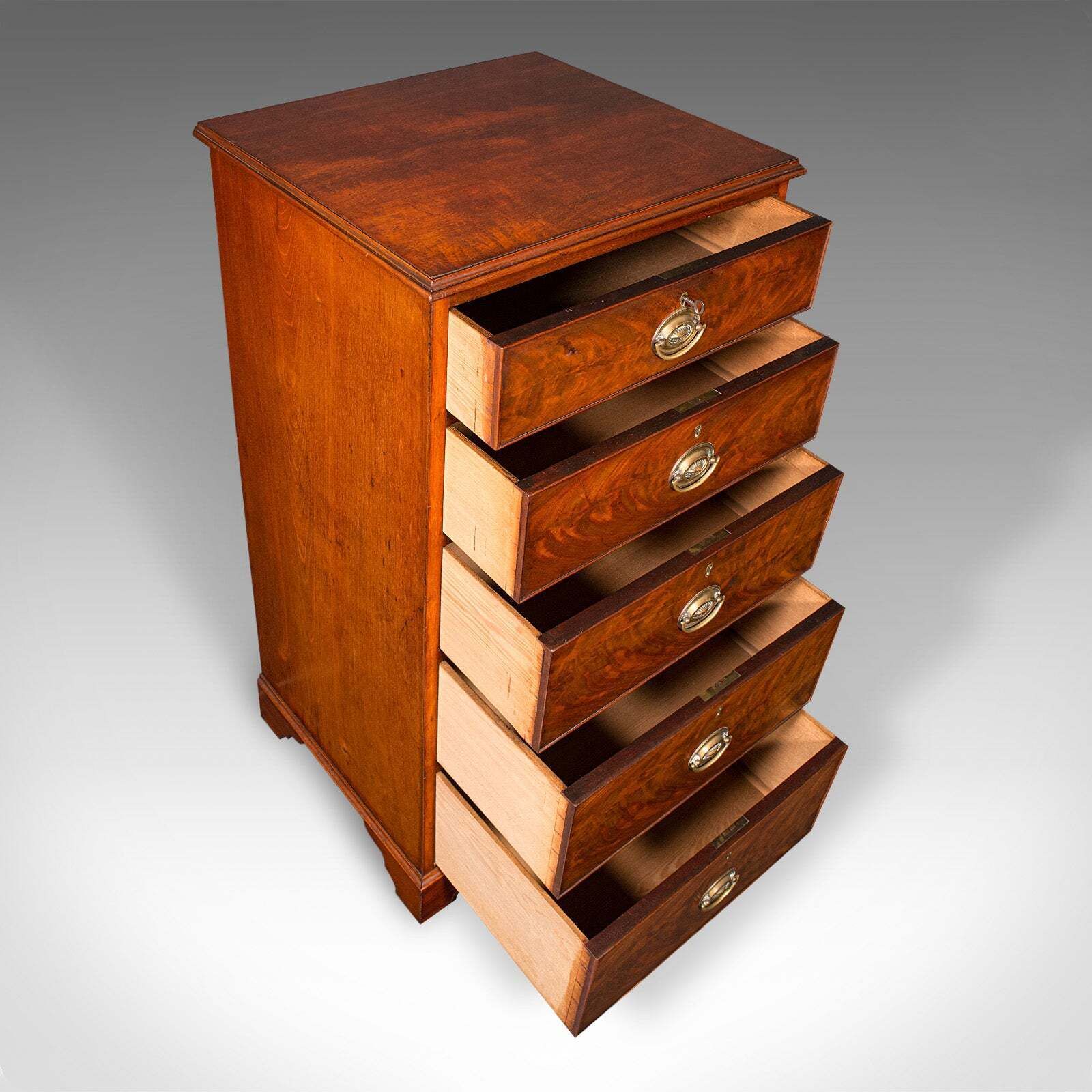 Antique English Tallboy, Chest Of Drawers, Victorian Walnut, Flame, Circa 1850 photo buy