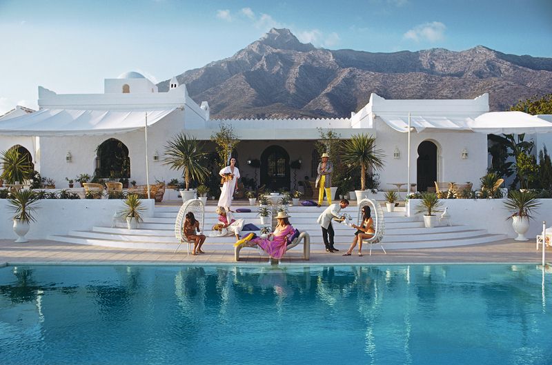 Slim Aarons ' El Venero' Framed White