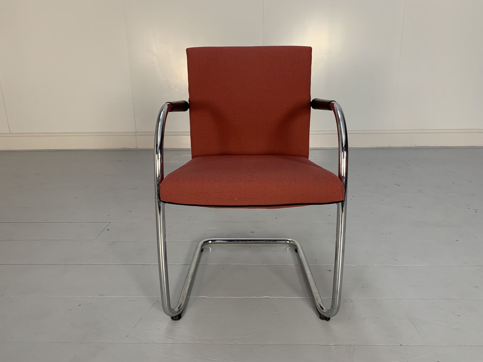 10 Vitra “Visasoft” Dining Meeting Chairs – In Dark Red Fabric photo 4900.0