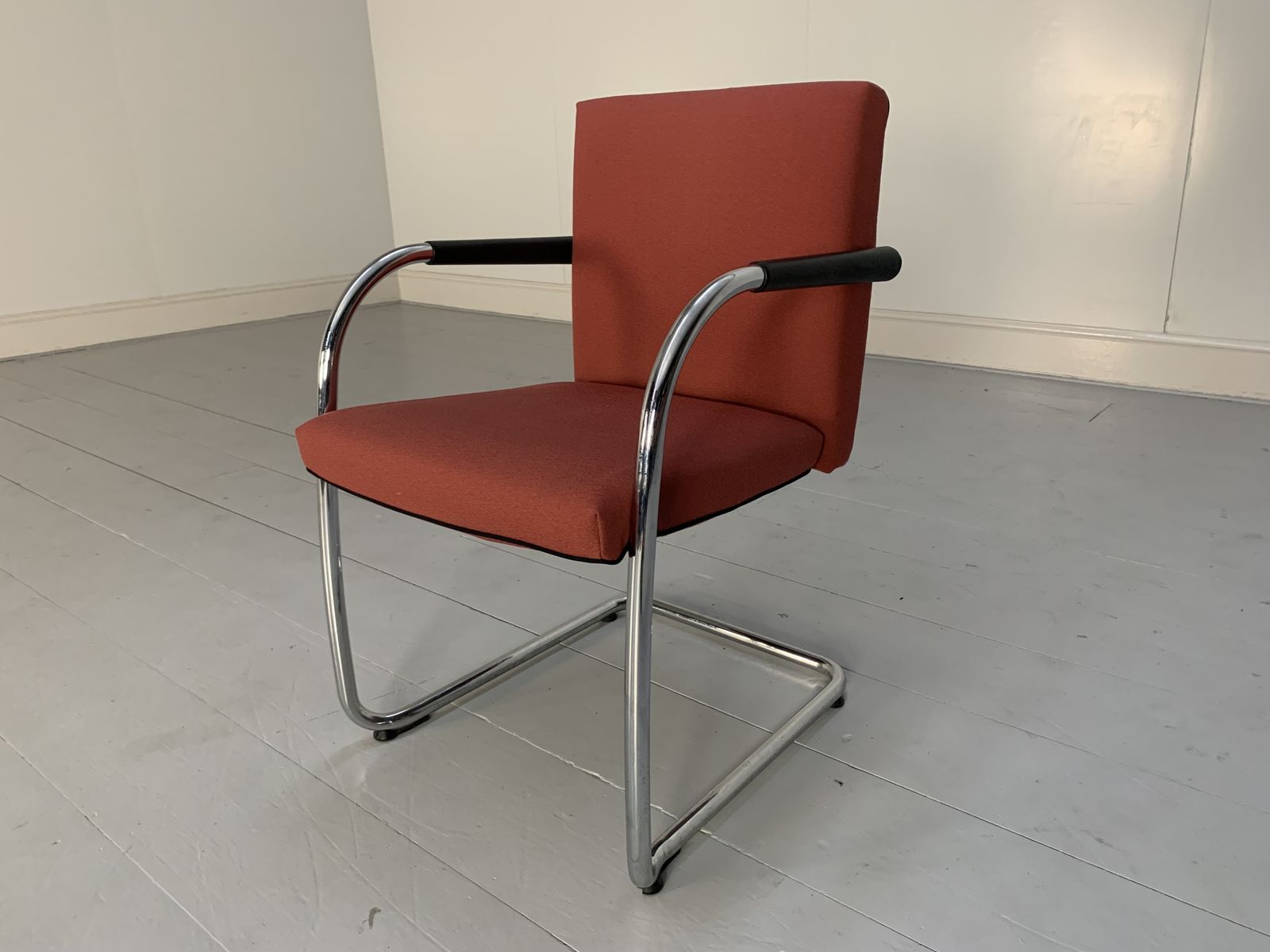 10 Vitra “Visasoft” Dining Meeting Chairs – In Dark Red Fabric photo buy
