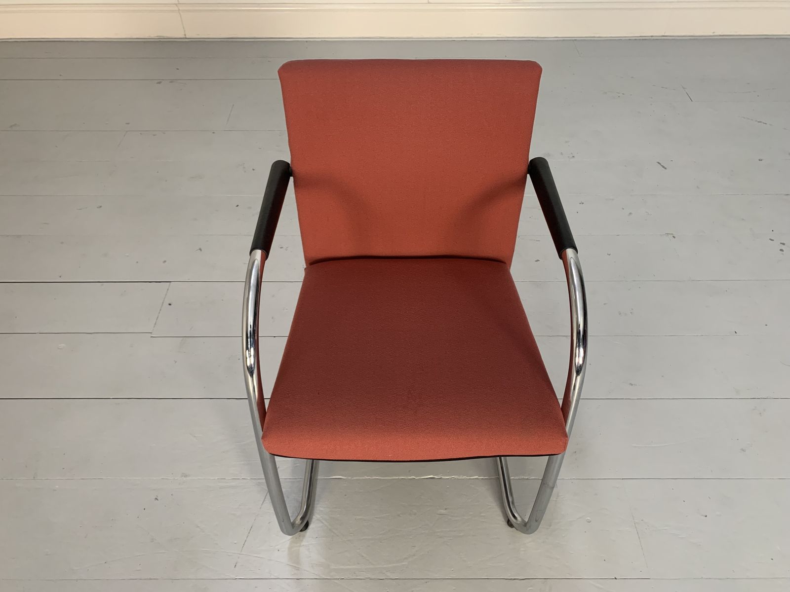 10 Vitra “Visasoft” Dining Meeting Chairs – In Dark Red Fabric photo vintage