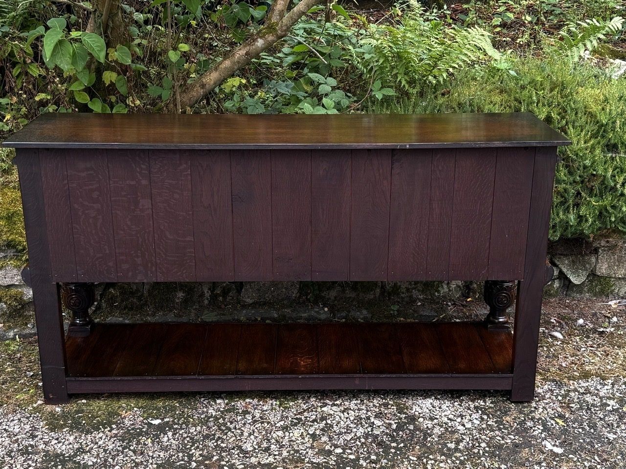 A Titchmarsh And Goodwin Jacobean Carved Oak Dresser Base / Sideboard / Hall Cabinet photo 1795.0
