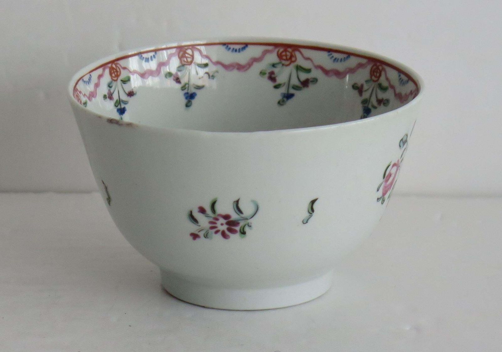 Georgian Newhall Porcelain Tea Bowl & Saucer Hand Painted, Circa 1800 photo vinterior