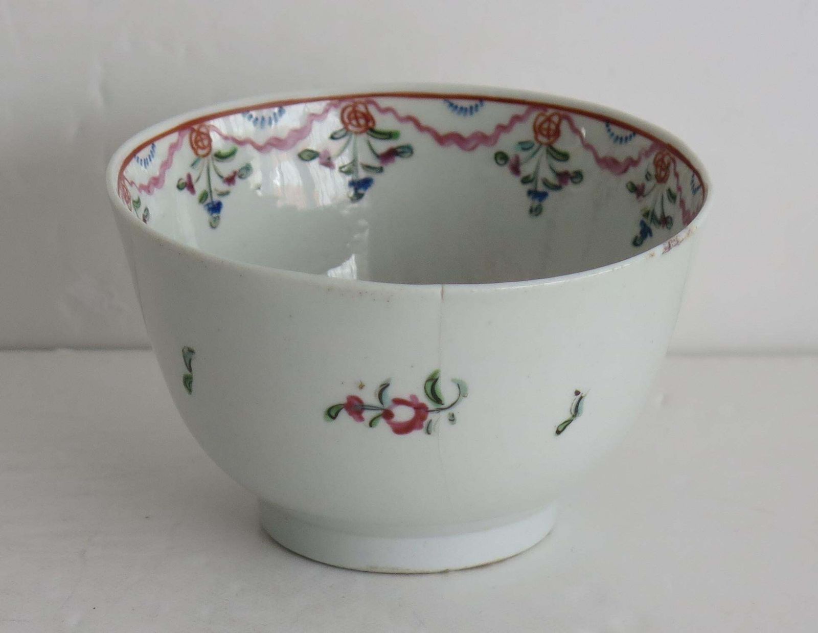 Georgian Newhall Porcelain Tea Bowl & Saucer Hand Painted, Circa 1800 photo buy