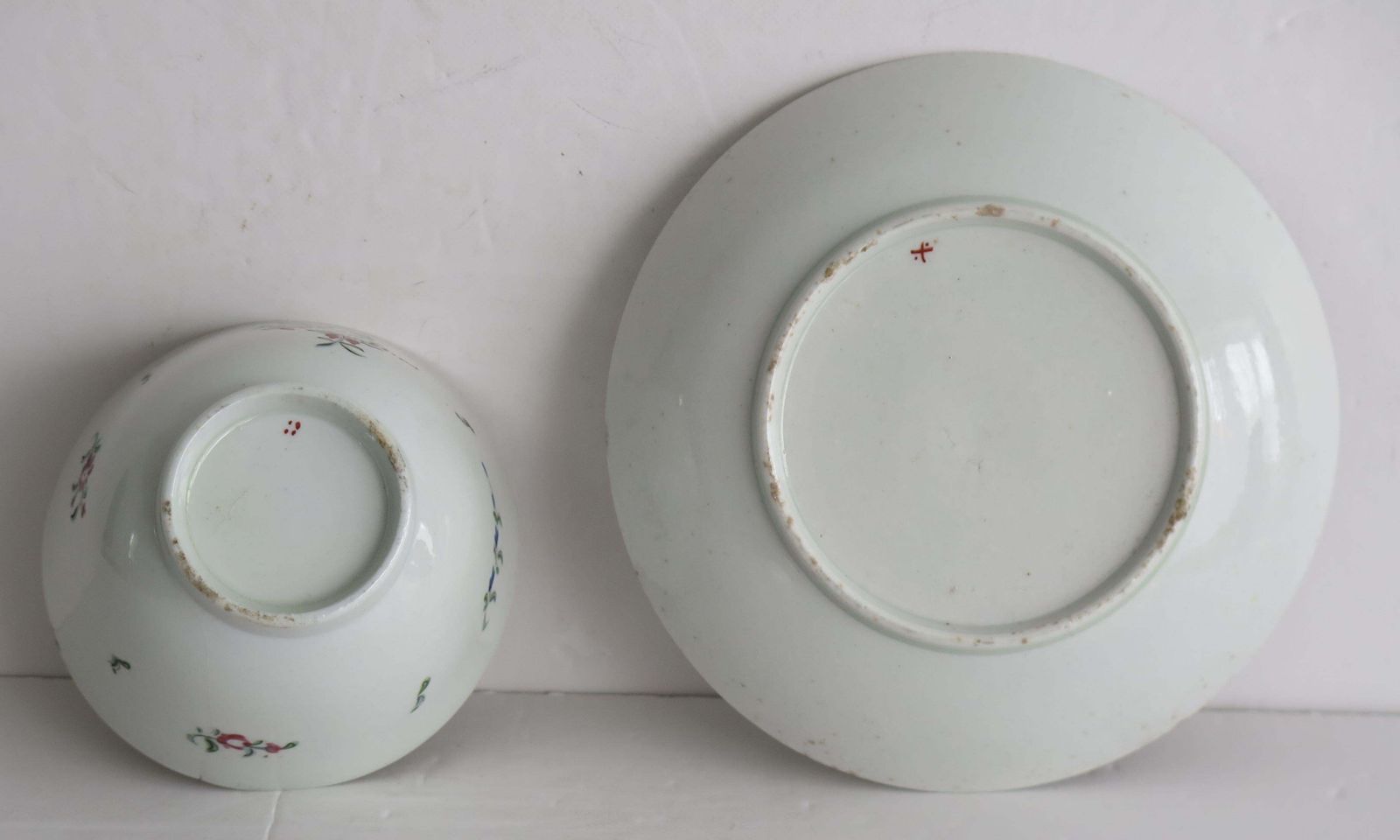 photo furniture Georgian Newhall Porcelain Tea Bowl & Saucer Hand Painted, Circa 1800
