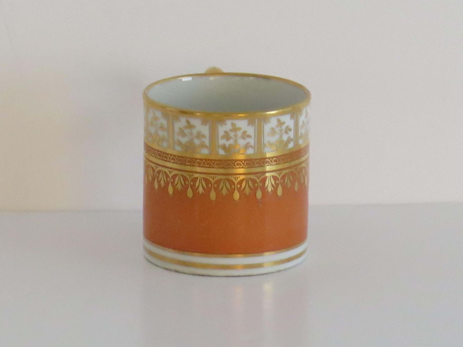 Home Decor Georgian Worcester Barr Period Coffee Can Porcelain Hand Painted, Circa 1800 photo