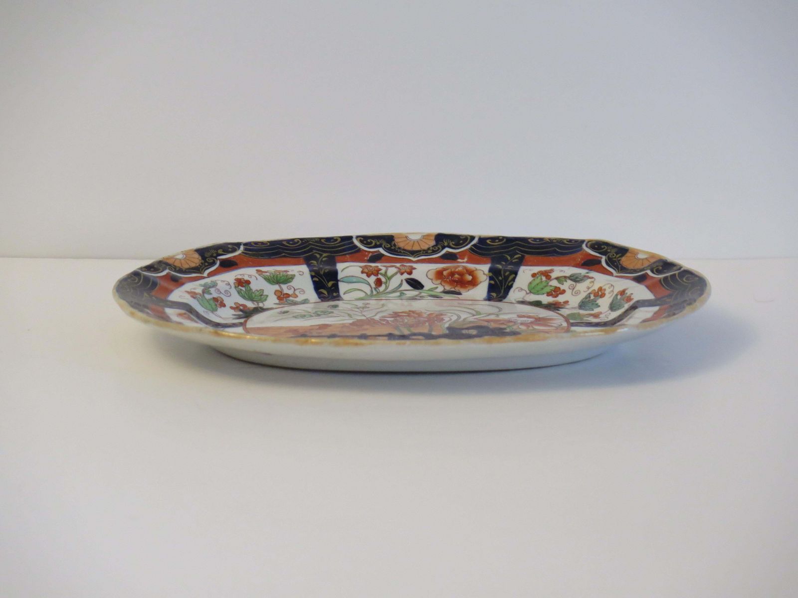 Masons Ironstone Platter In Rare Muscove Duck & Fence Pattern 2850, Circa 1840 photo furniture