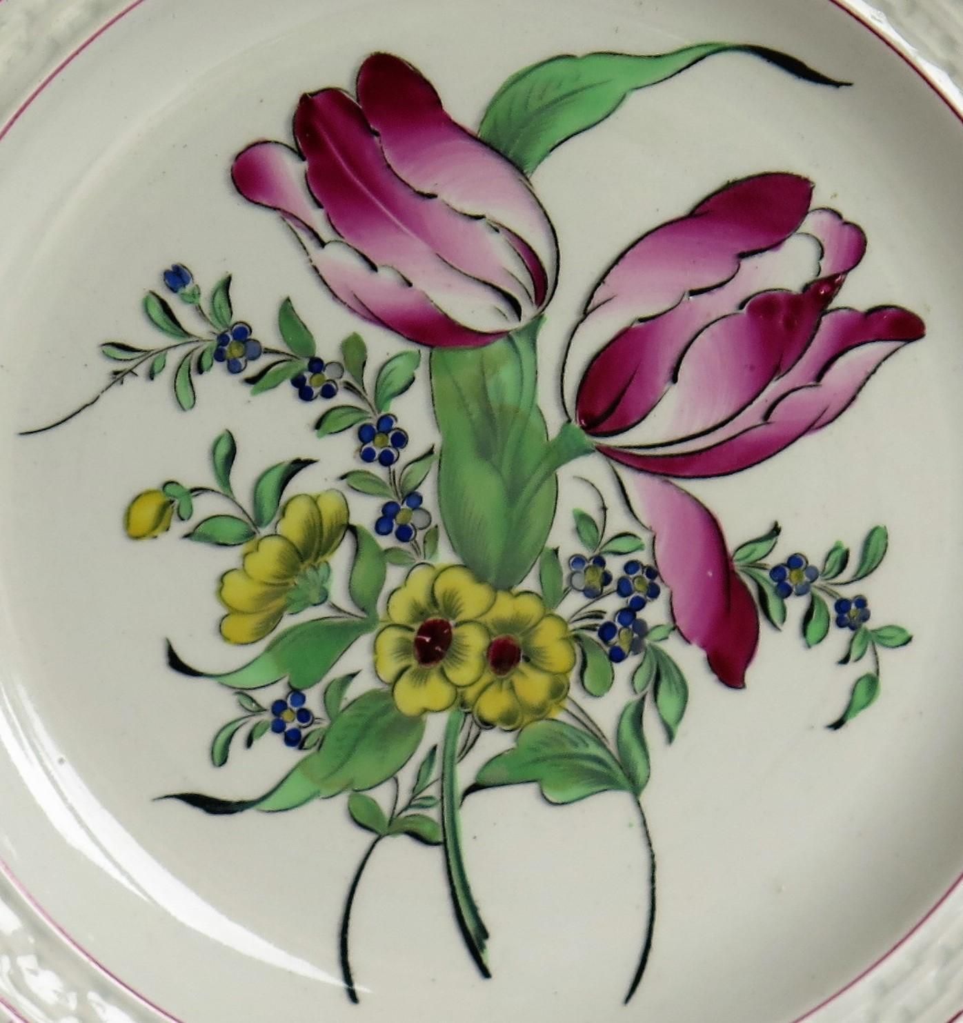 Home Decor Pair Of Antique French Faience Plates By K&G Luneville, Hand Painted, 1895 photo