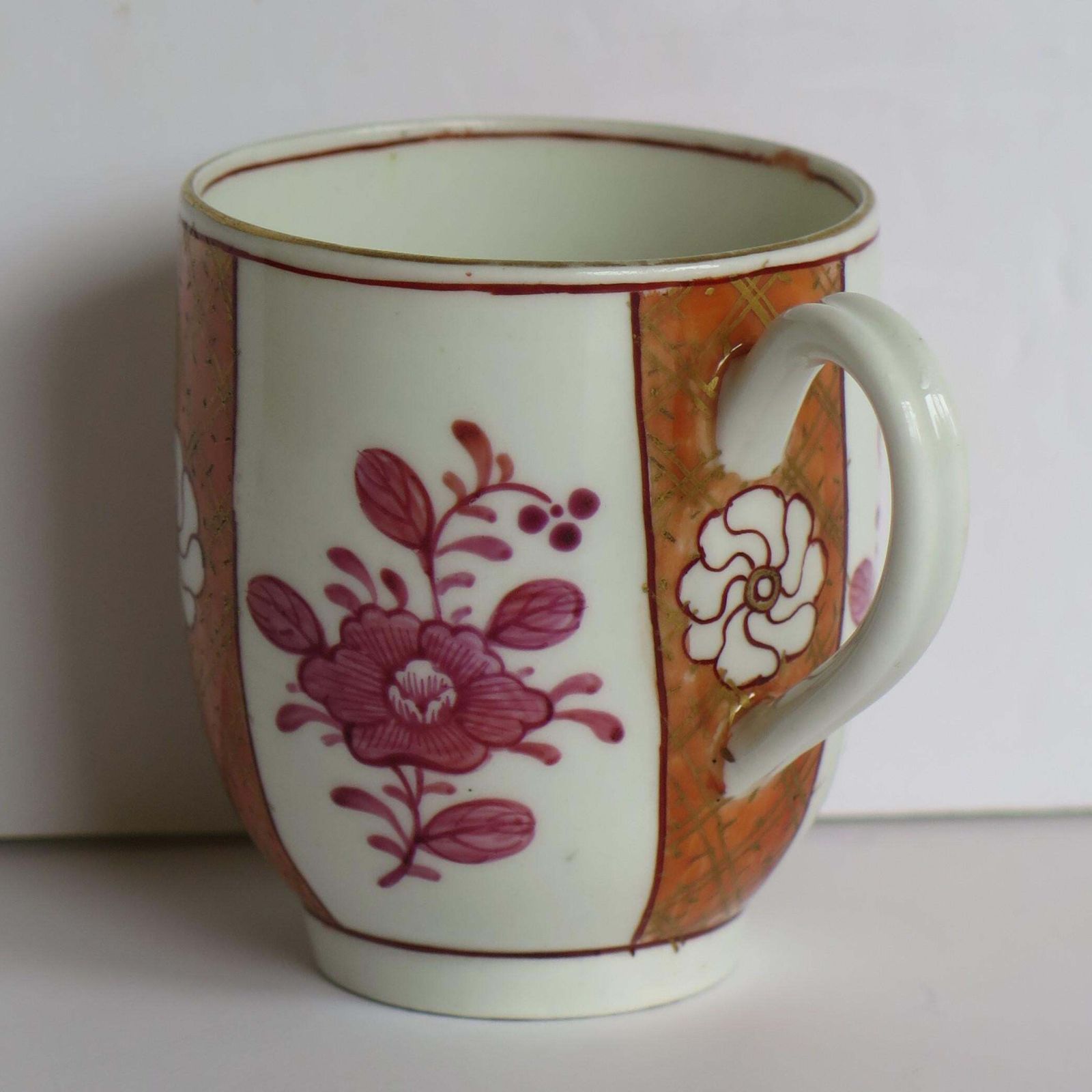 photo furniture First Period Worcester Coffee Cup Porcelain Finely Hand Painted, Circa 1770