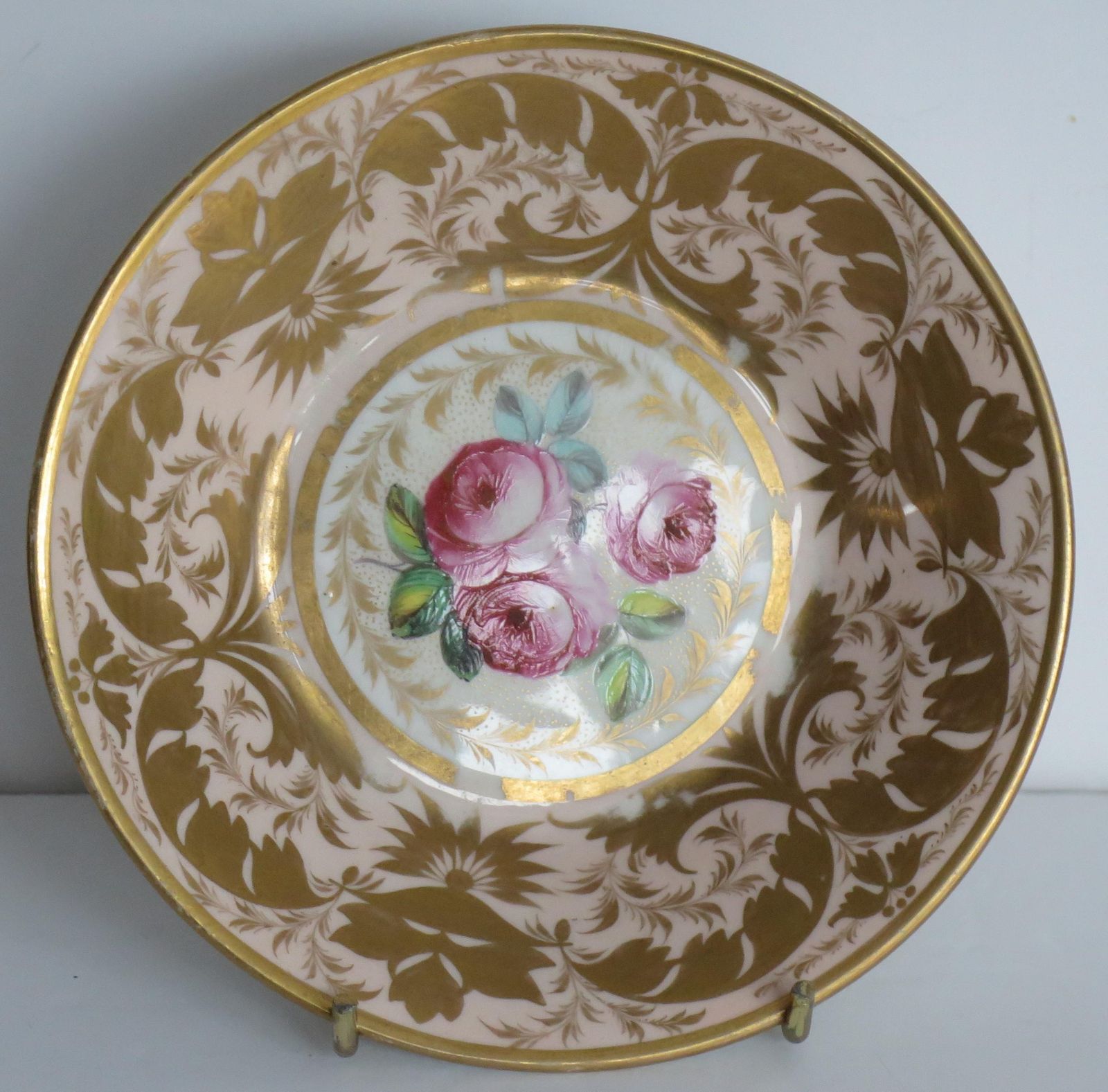 Georgian Derby Coffee Can & Saucer John Stanesby Hand Painted Roses, Circa 1810 photo Home Decor