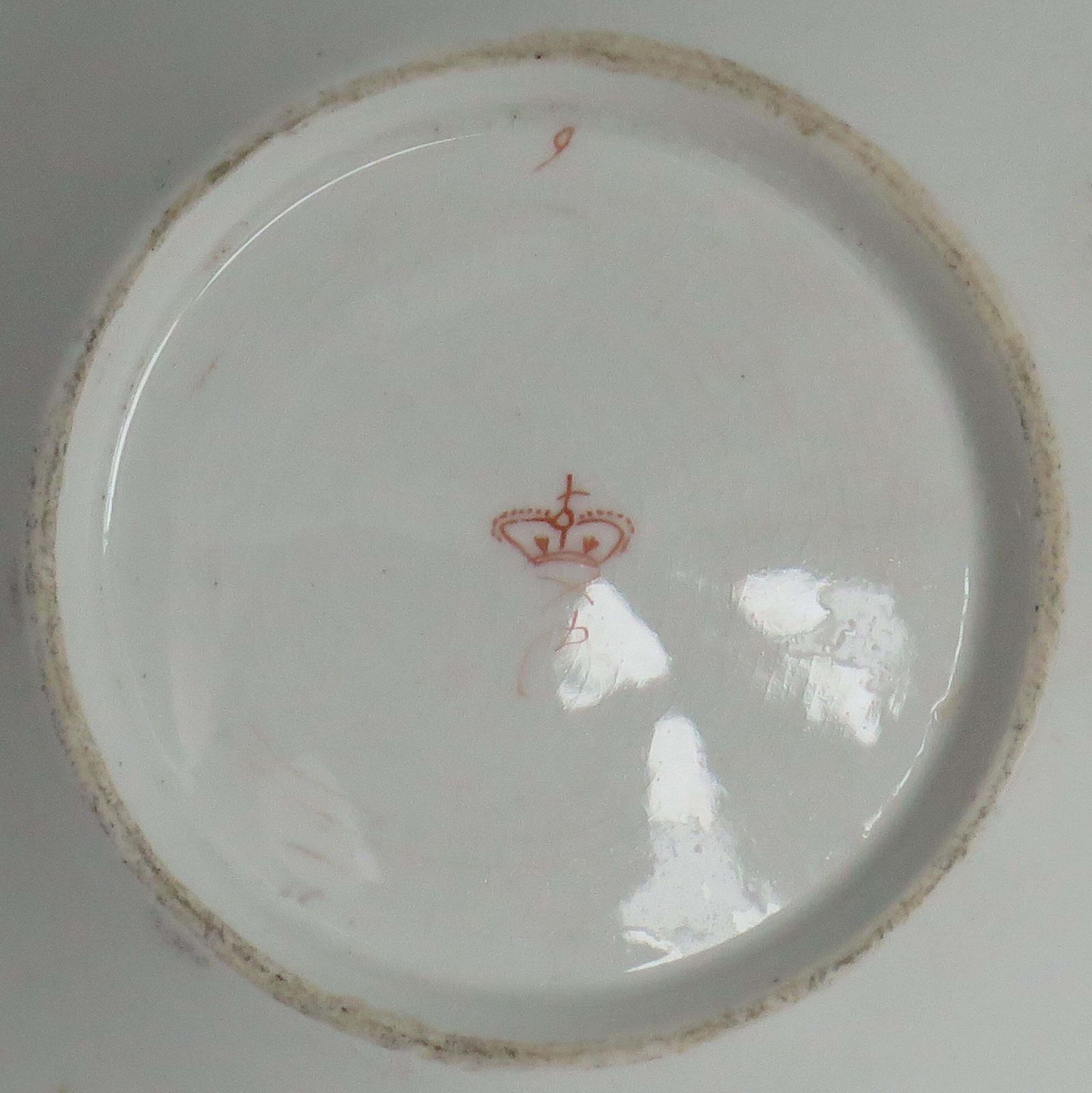 photo vintage Georgian Derby Coffee Can & Saucer John Stanesby Hand Painted Roses, Circa 1810