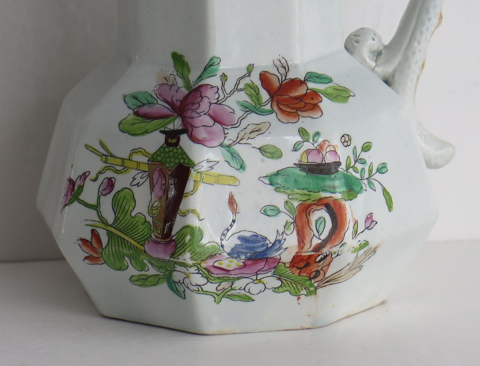 Georgian Mason's Ironstone Jug Or Pitcher In Table And Flower Pot Ptn, Ca 1820 photo furniture