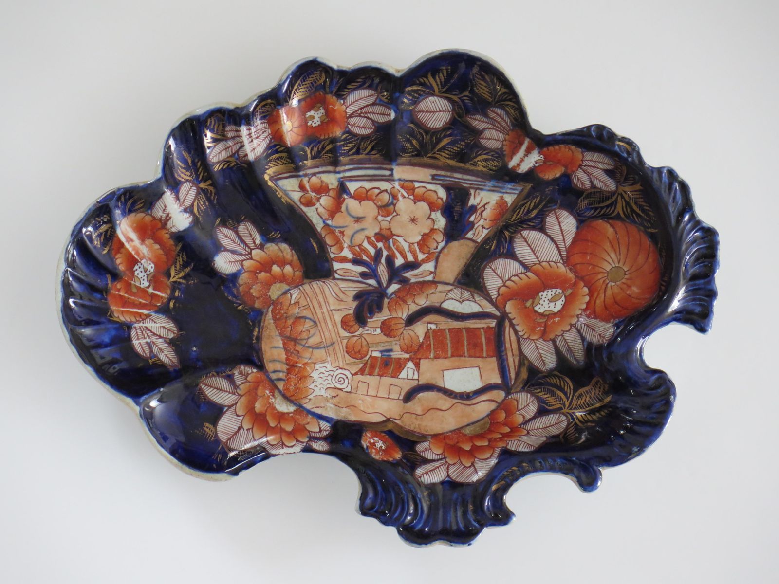 Georgian Masons Ironstone Desert Dish Or Platter In School House Ptn, Ca 1818 photo 275.0
