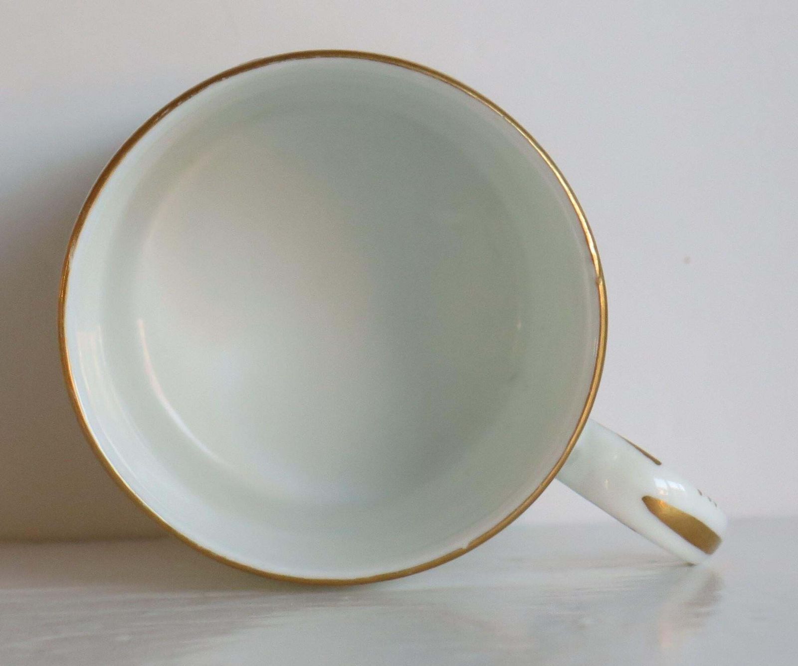 Fine Old Paris Porcelain Coffee Can & Saucer Duo Hand Painted, French Circa 1800 photo buy