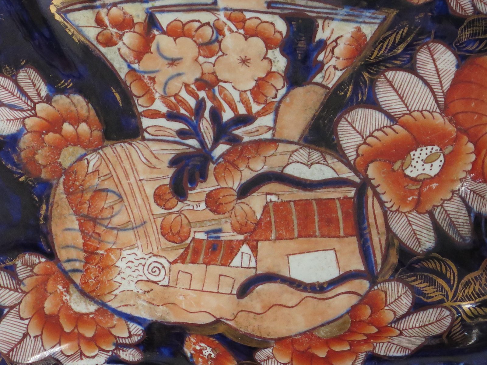 Home Decor Georgian Masons Ironstone Desert Dish Or Platter In School House Ptn, Ca 1818 photo