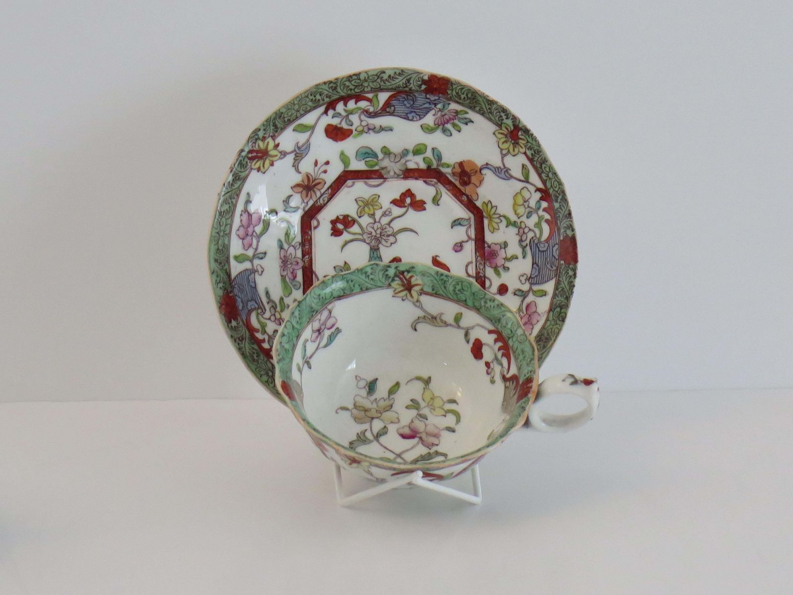 William Ivth Pair (B) Of C J Mason’s Cups & Saucers Porcelain Ptn 223, Ca 1830 photo furniture