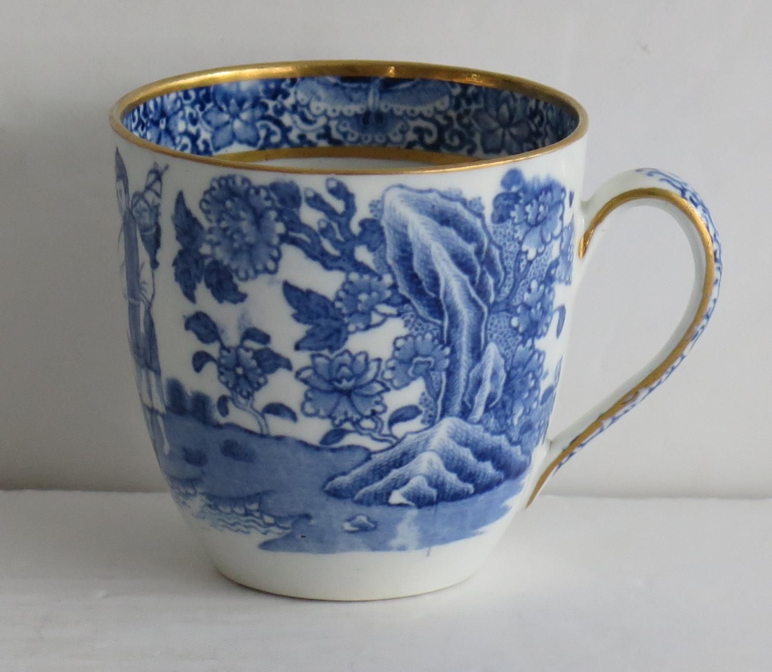 photo furniture Antique John Turner Porcelain Cup And Saucer In Traveller Pattern, Circa 1795