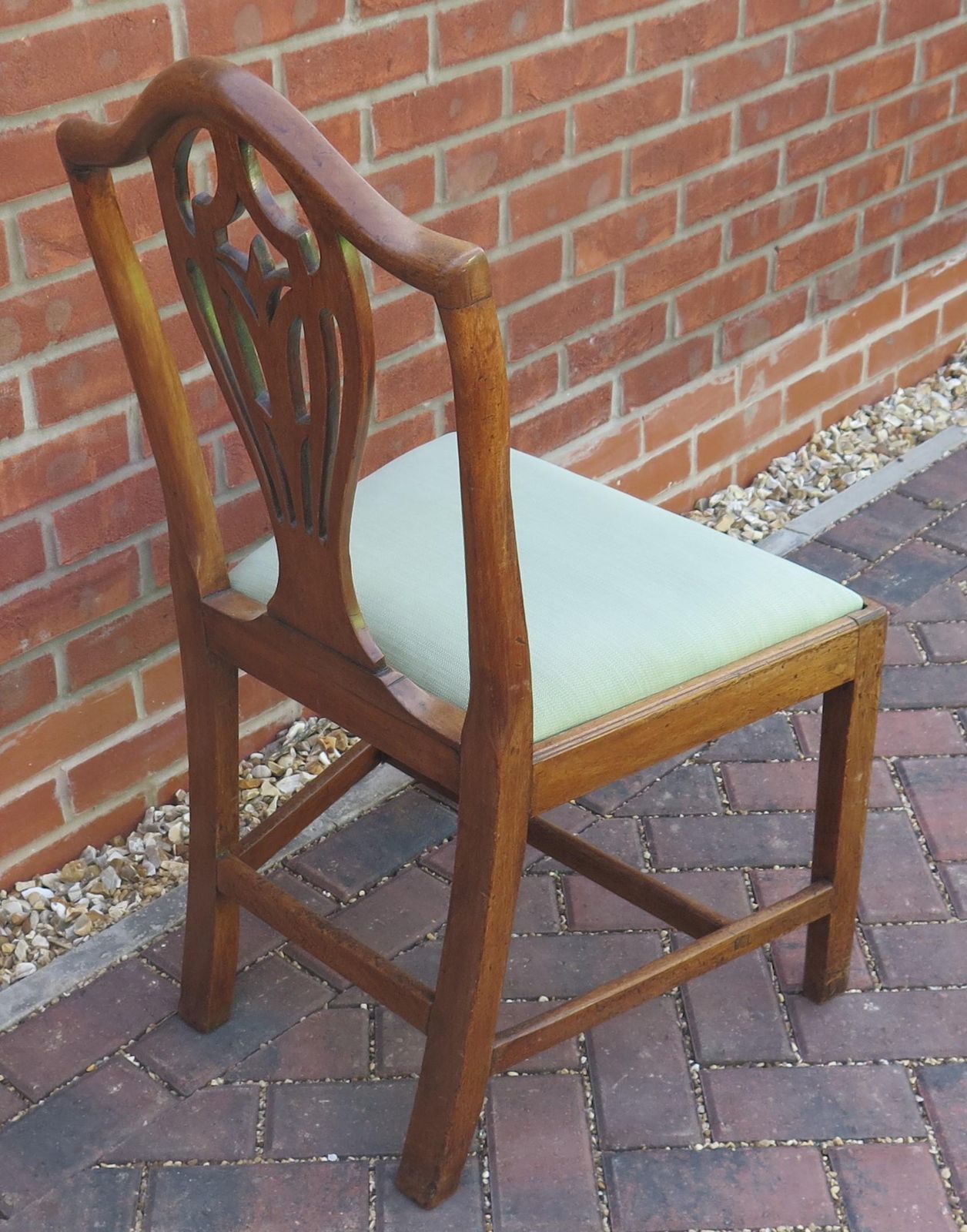 18th Century Hepplewhite Period Side Chair In Walnut, English Circa 1785 photo vintage