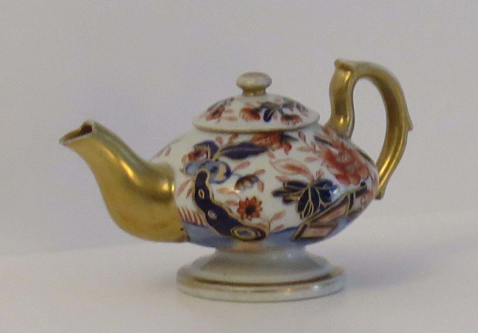 Rare Mason's Ironstone Miniature Teapot In Fence Japan Pattern, Circa 1820 photo furniture