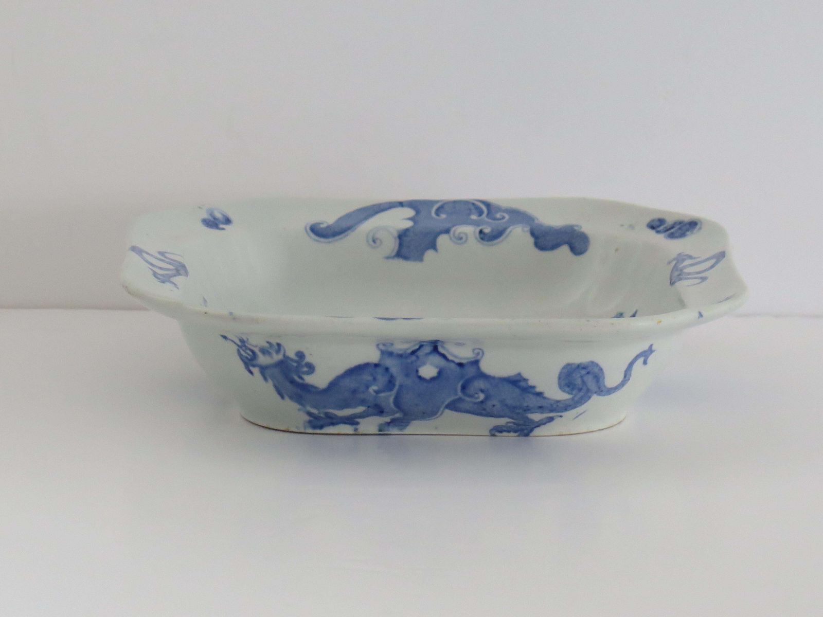 photo for sale Georgian Mason's Ironstone Serving Dish & Cover In Chinese Dragon Ptn, Ca 1818