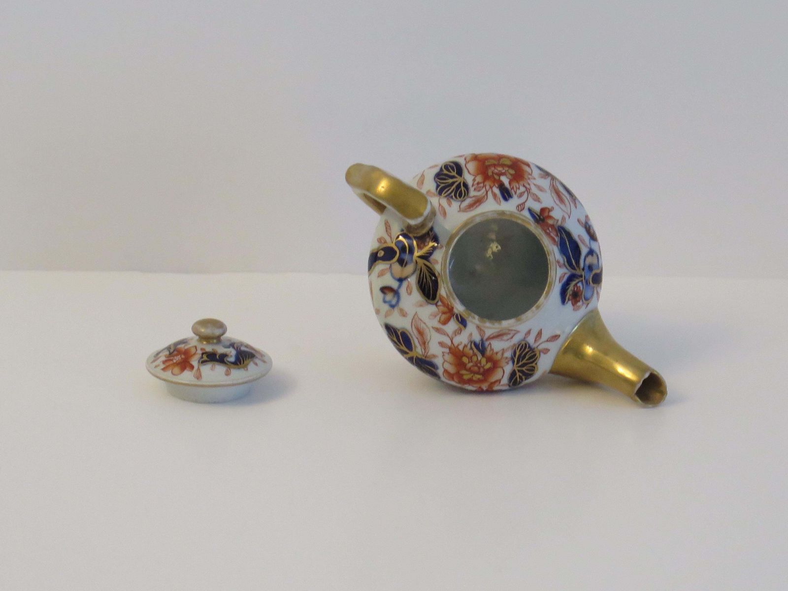 photo for sale Rare Mason's Ironstone Miniature Teapot In Fence Japan Pattern, Circa 1820
