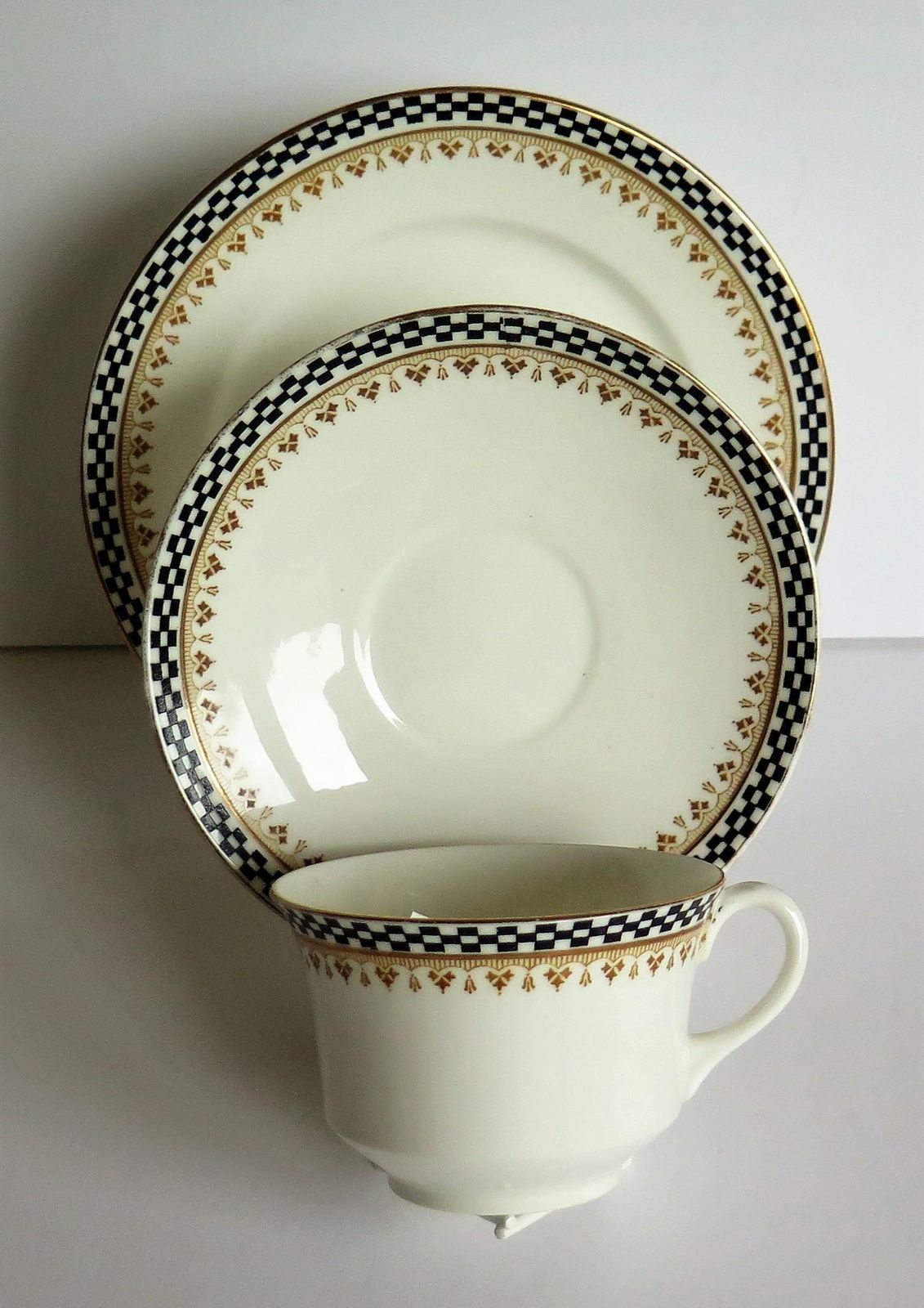 Home Decor Art Deco Period Shelley Porcelain 13 Piece Part Tea Set Ptn 10797, Circa 1920 photo