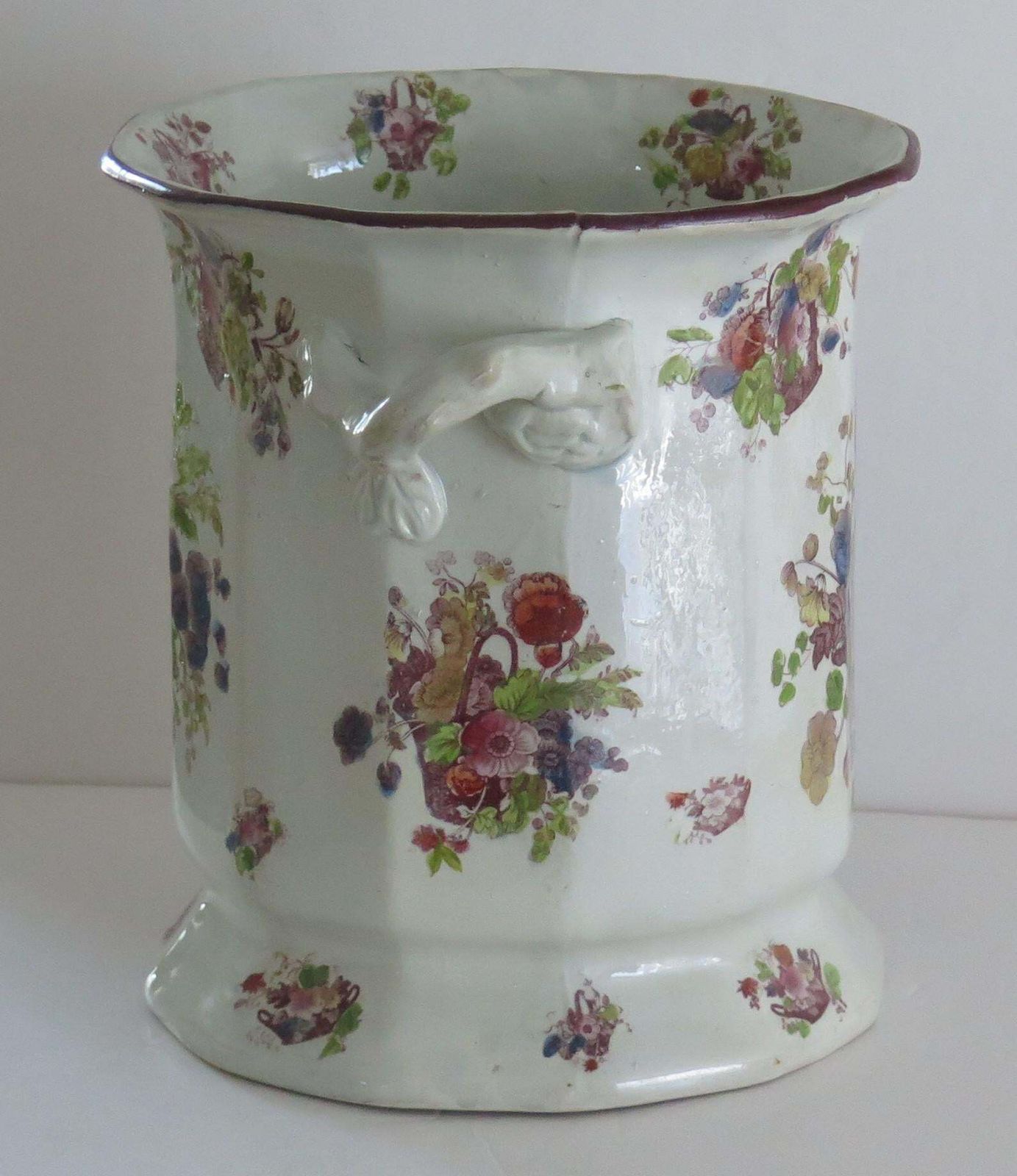 Rare Georgian Masons Ironstone Large Wine Cooler Or Ice Pail, English Circa 1818 photo buy