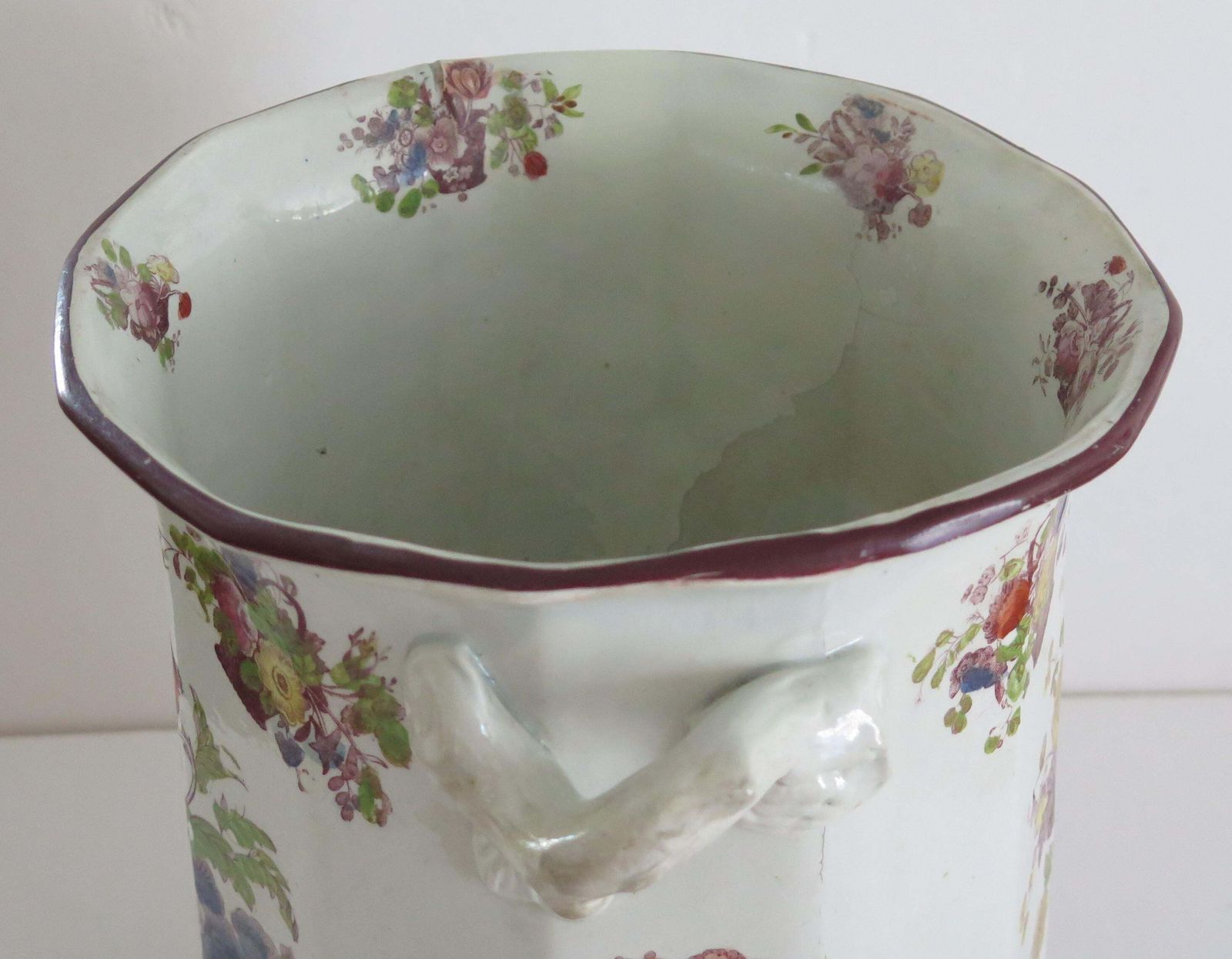 photo furniture Rare Georgian Masons Ironstone Large Wine Cooler Or Ice Pail, English Circa 1818