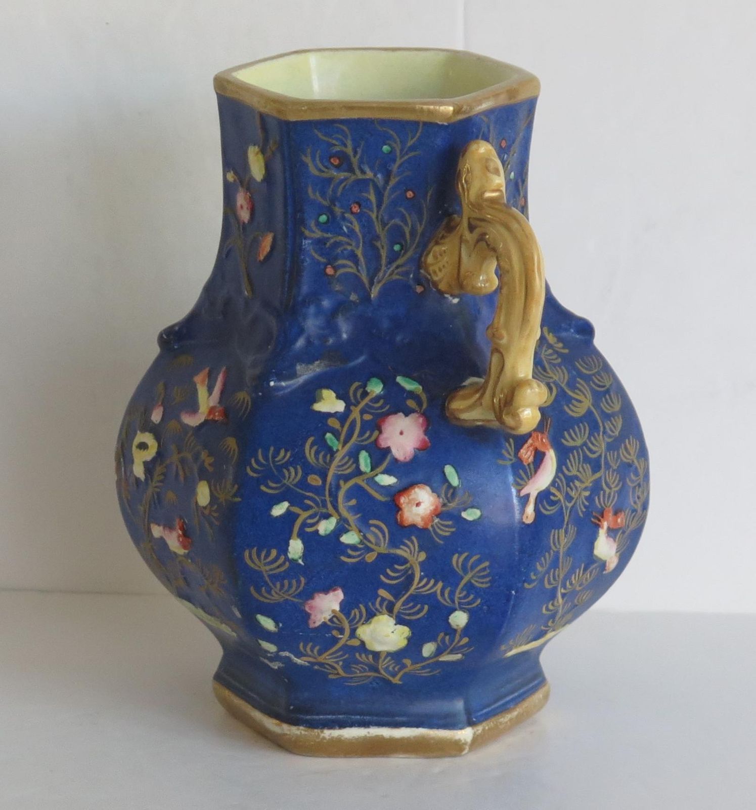 Mason's Ironstone Vase In A Rare Relief Moulded Pattern, English, Circa 1840 photo Home Decor