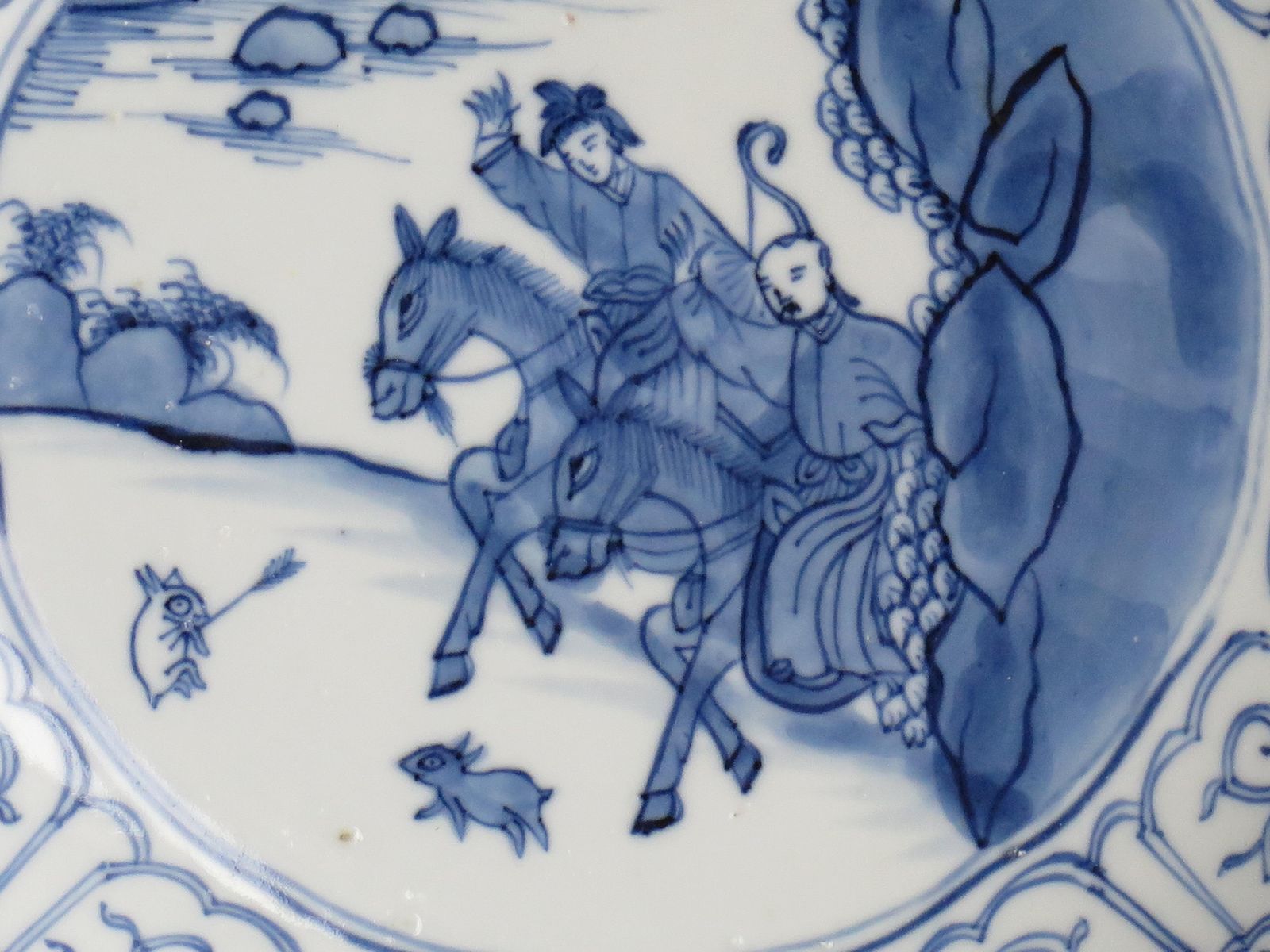 Kangxi Period Chinese Plate Porcelain Blue & White Chenghua Mark, Circa 1680 photo for sale