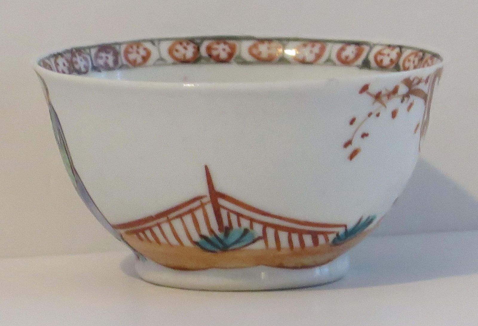 photo for sale Chinese Porcelain Tea Bowl Hand Painted Famille Rose, Qing Qianlong Circa 1760