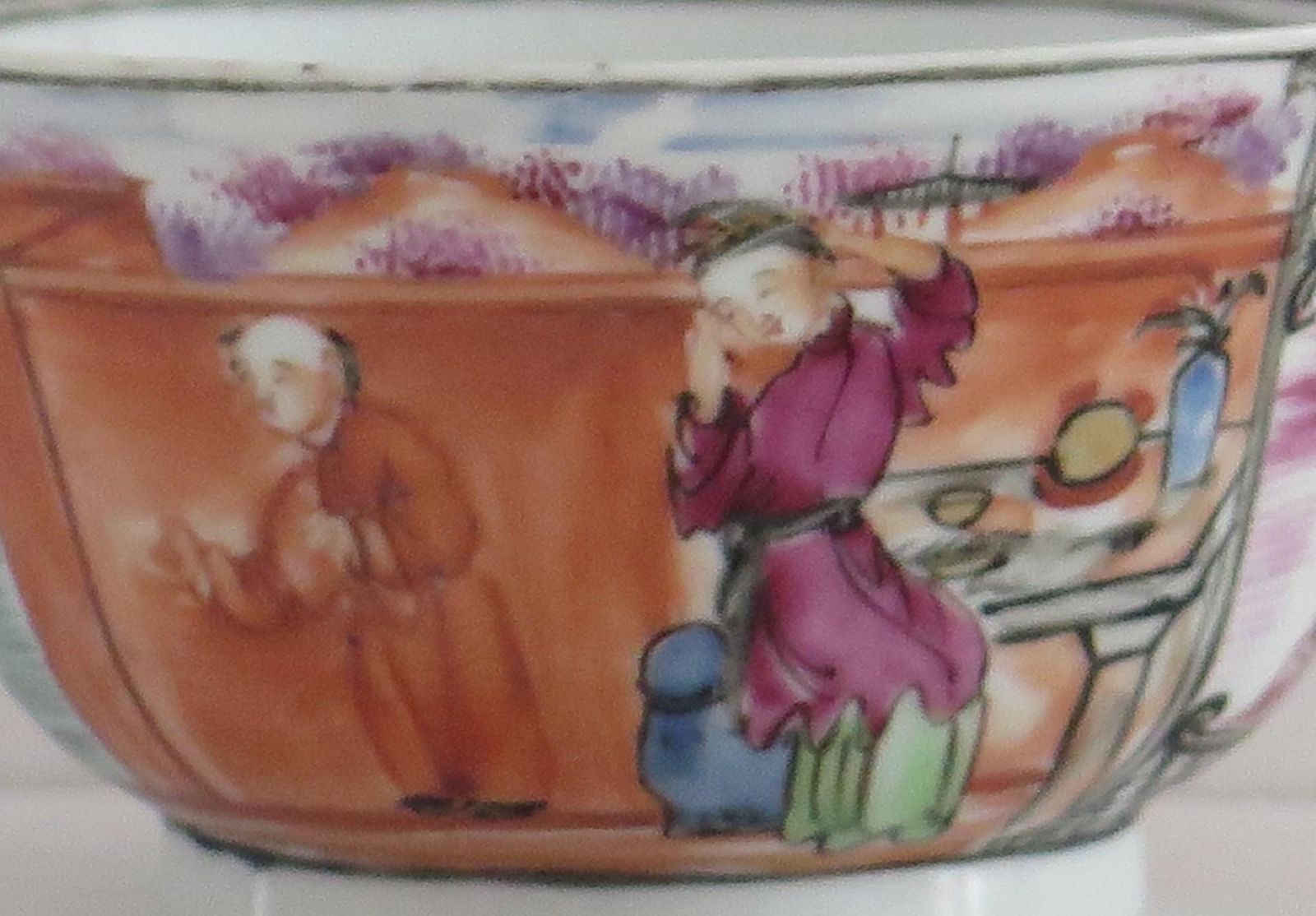 377.0 18thc Chinese Porcelain Bowl Hand Painted Famille Rose, Qing Qianlong Circa 1760 photo