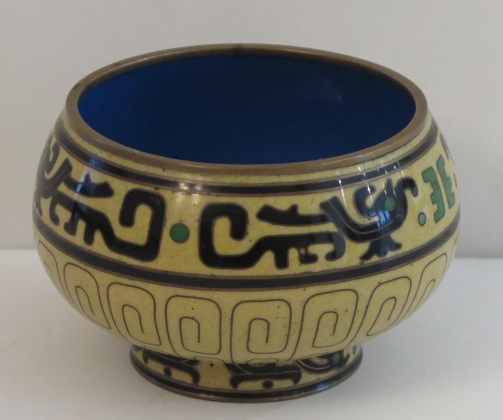 19thc Japanese Cloisonné Brush Washer Bowl, Meiji Period Circa 1880 photo furniture