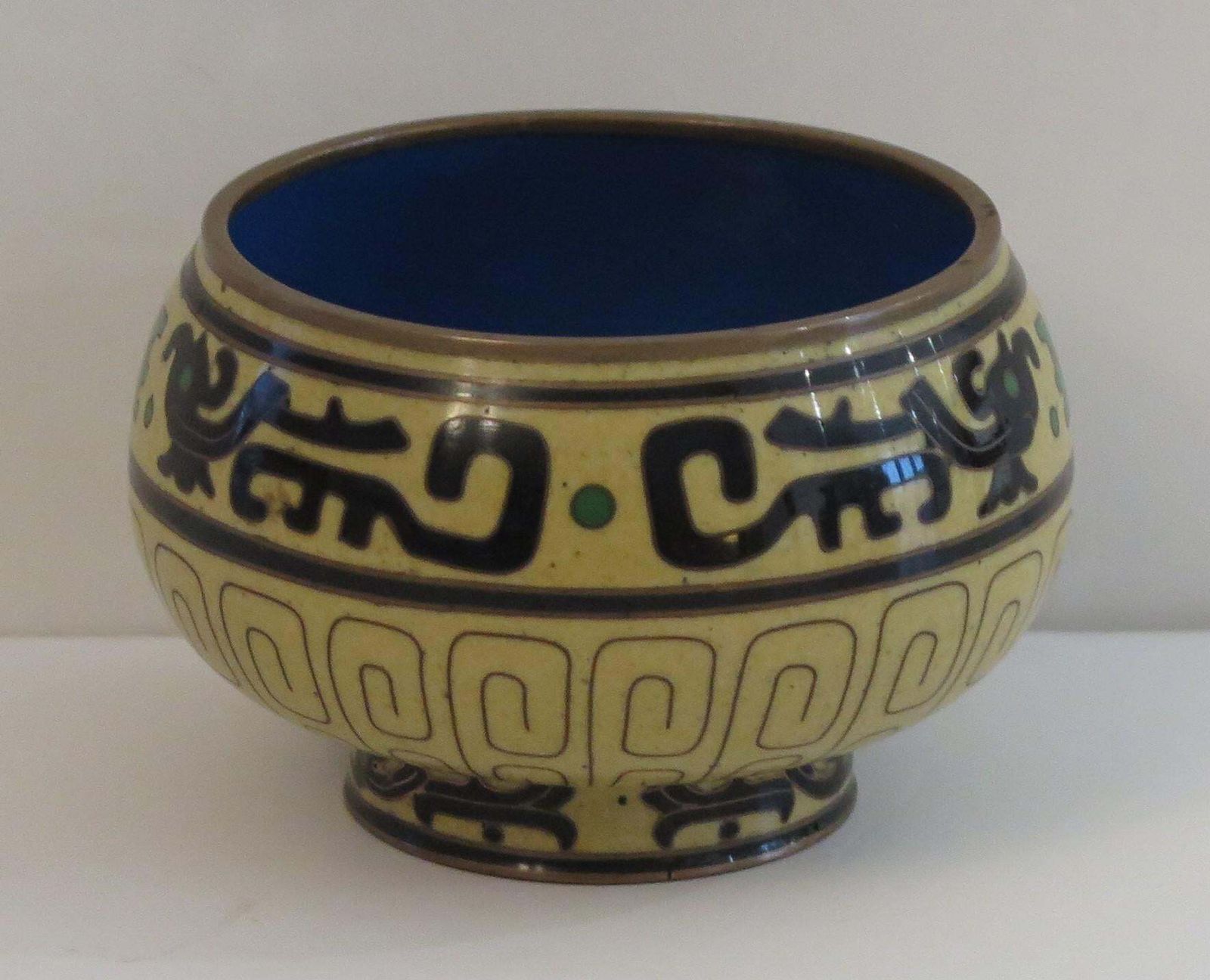 19thc Japanese Cloisonné Brush Washer Bowl, Meiji Period Circa 1880 photo 250.0
