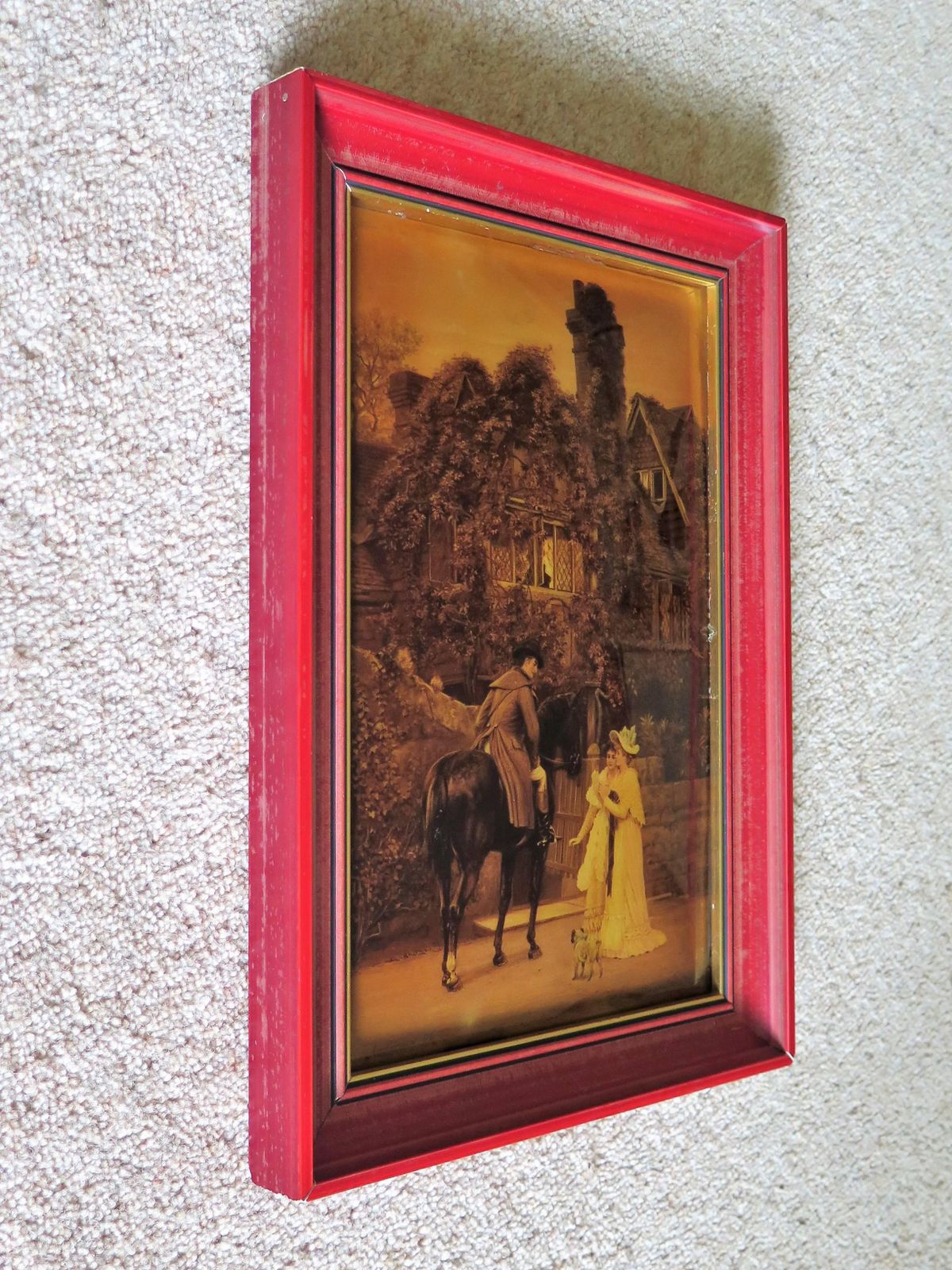 Victorian Crystoleum Picture After A L Vernon The Messenger To The Heiress, 1896 photo 520.0
