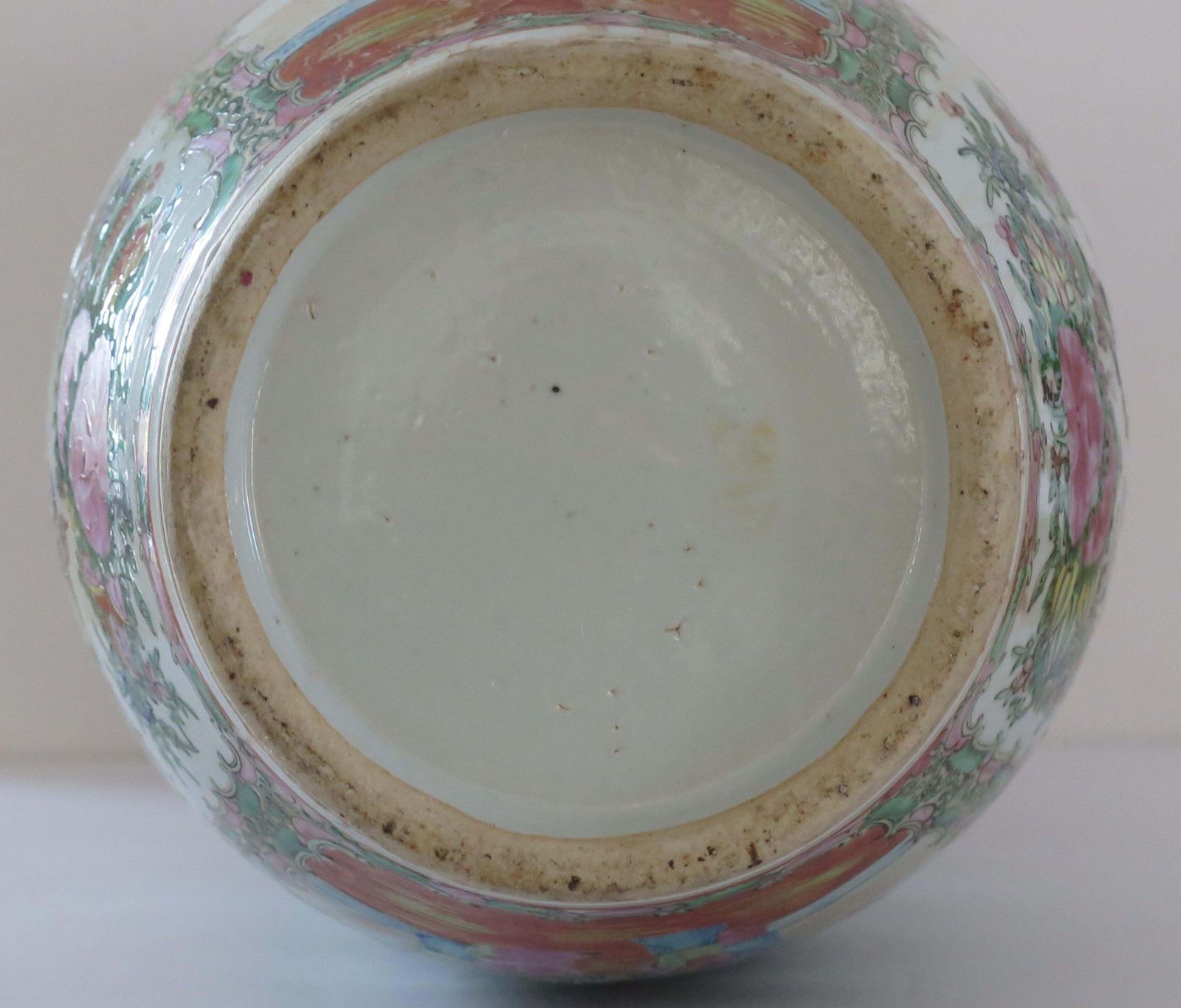 photo buy Mid 19thc Large 42cm Chinese Export Vase Porcelain Rose Medallion, Qing Ca 1850