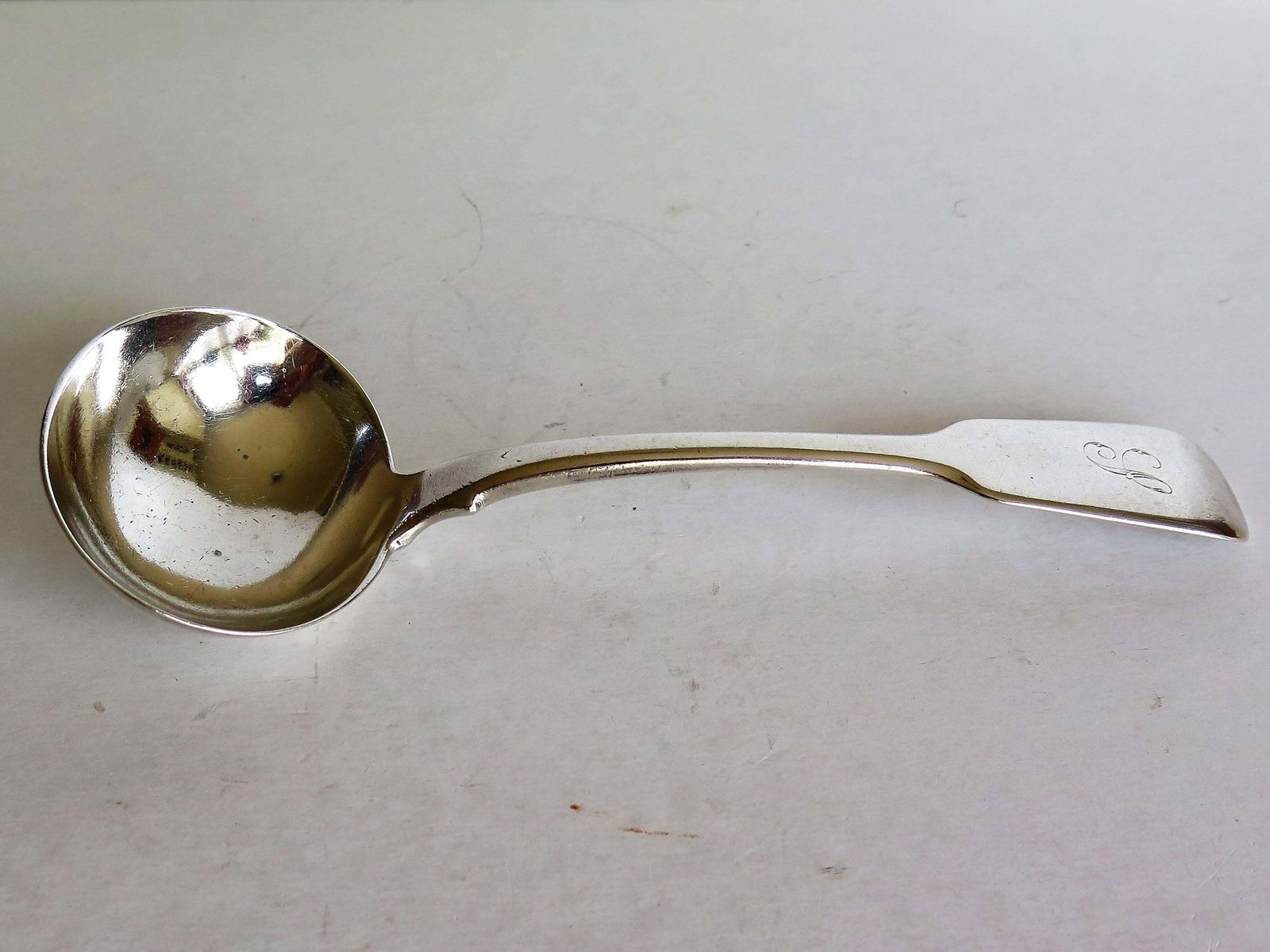 London 1838 Sterling Silver Sauce Ladle Or Fiddle Back Spoon By Charles Boyton photo furniture