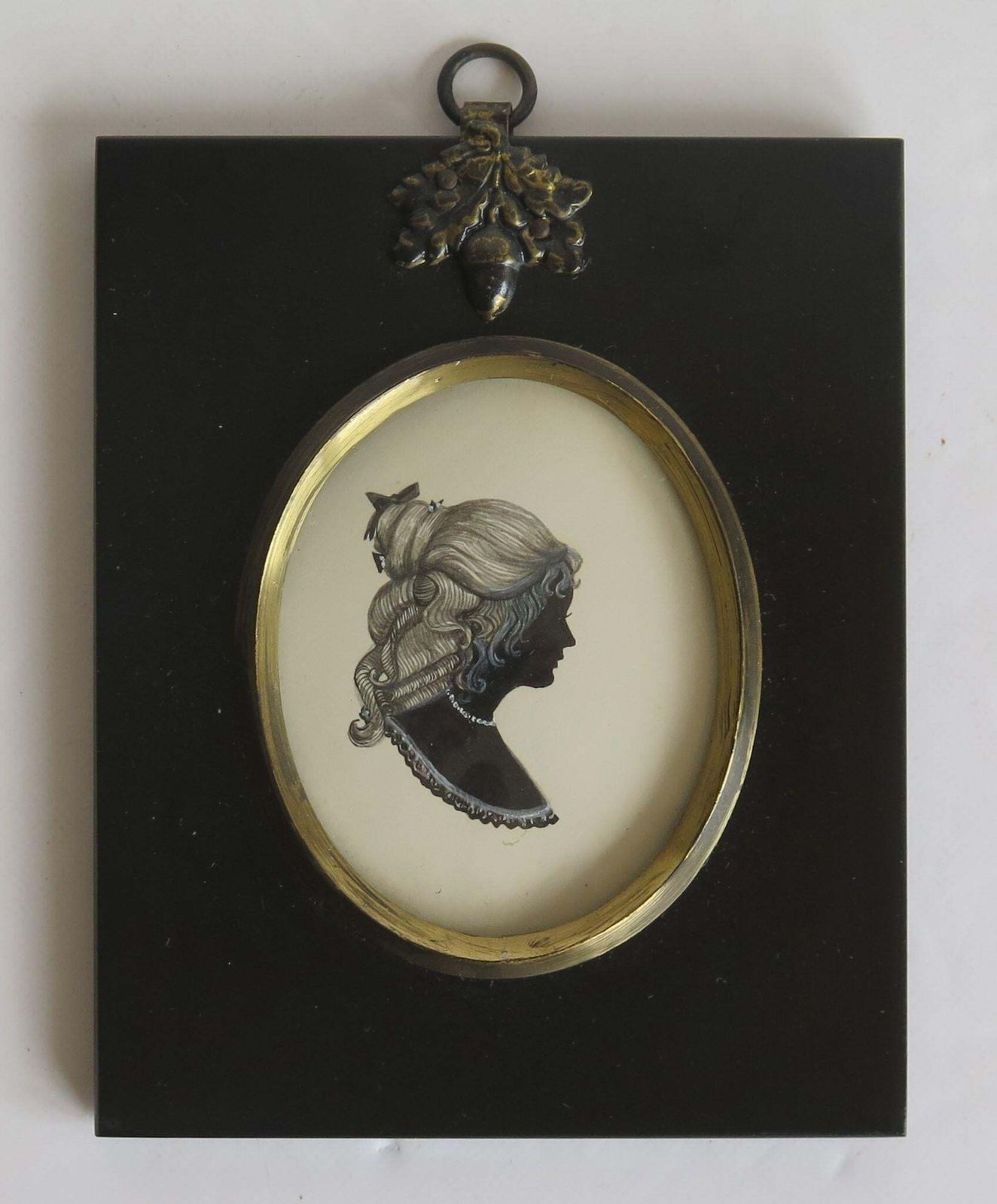 photo furniture Set Of Five Silhouette Miniatures All Hand Painted By Dorothy Turton Rms, 20thc