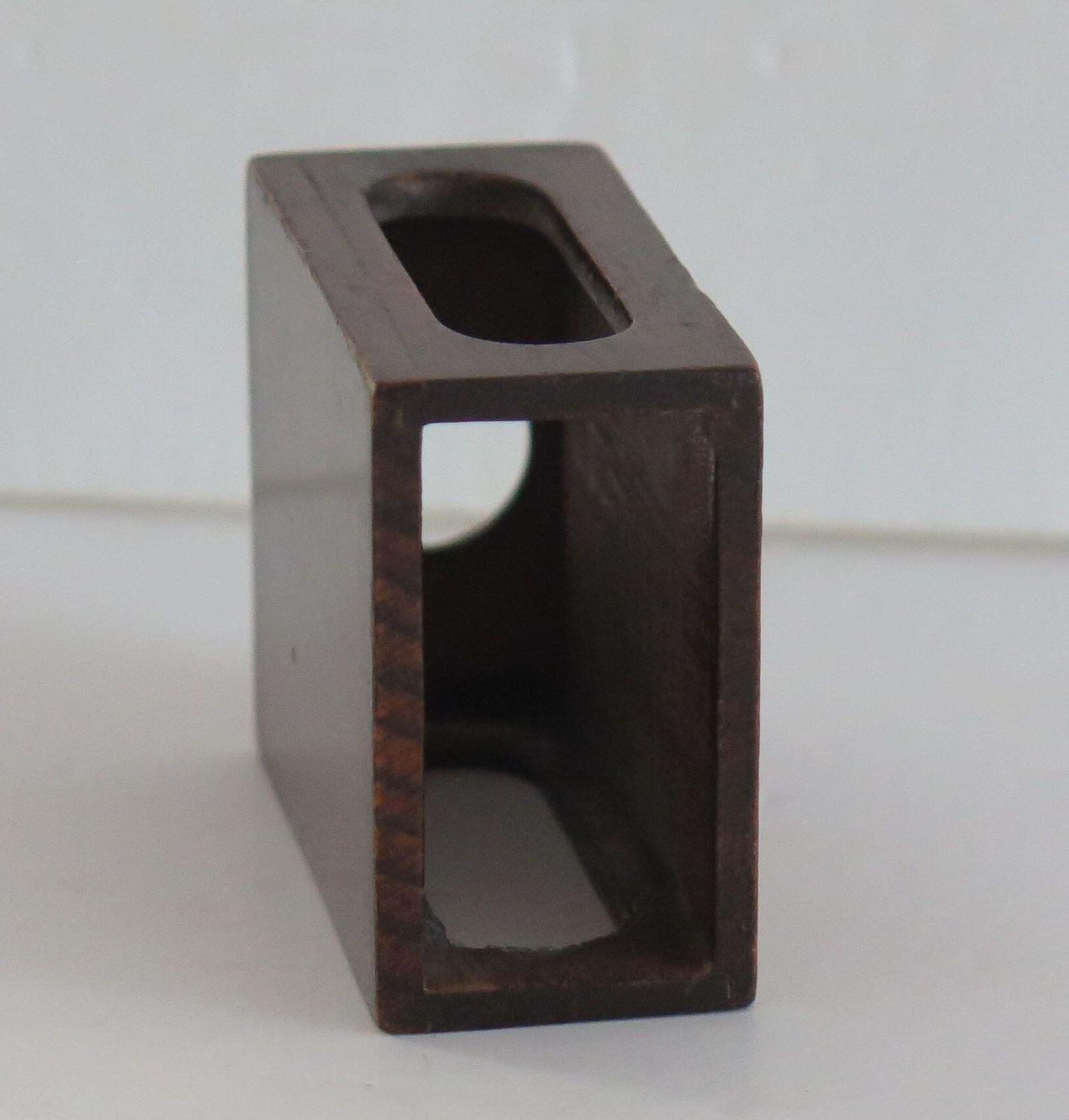 photo furniture Antique Hardwood Matchbox Holder With Fine Shell Patera Inlay, Late 19th Century