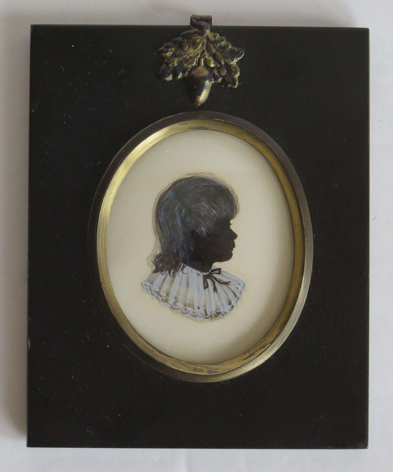 Home Decor Set Of Five Silhouette Miniatures All Hand Painted By Dorothy Turton Rms, 20thc photo