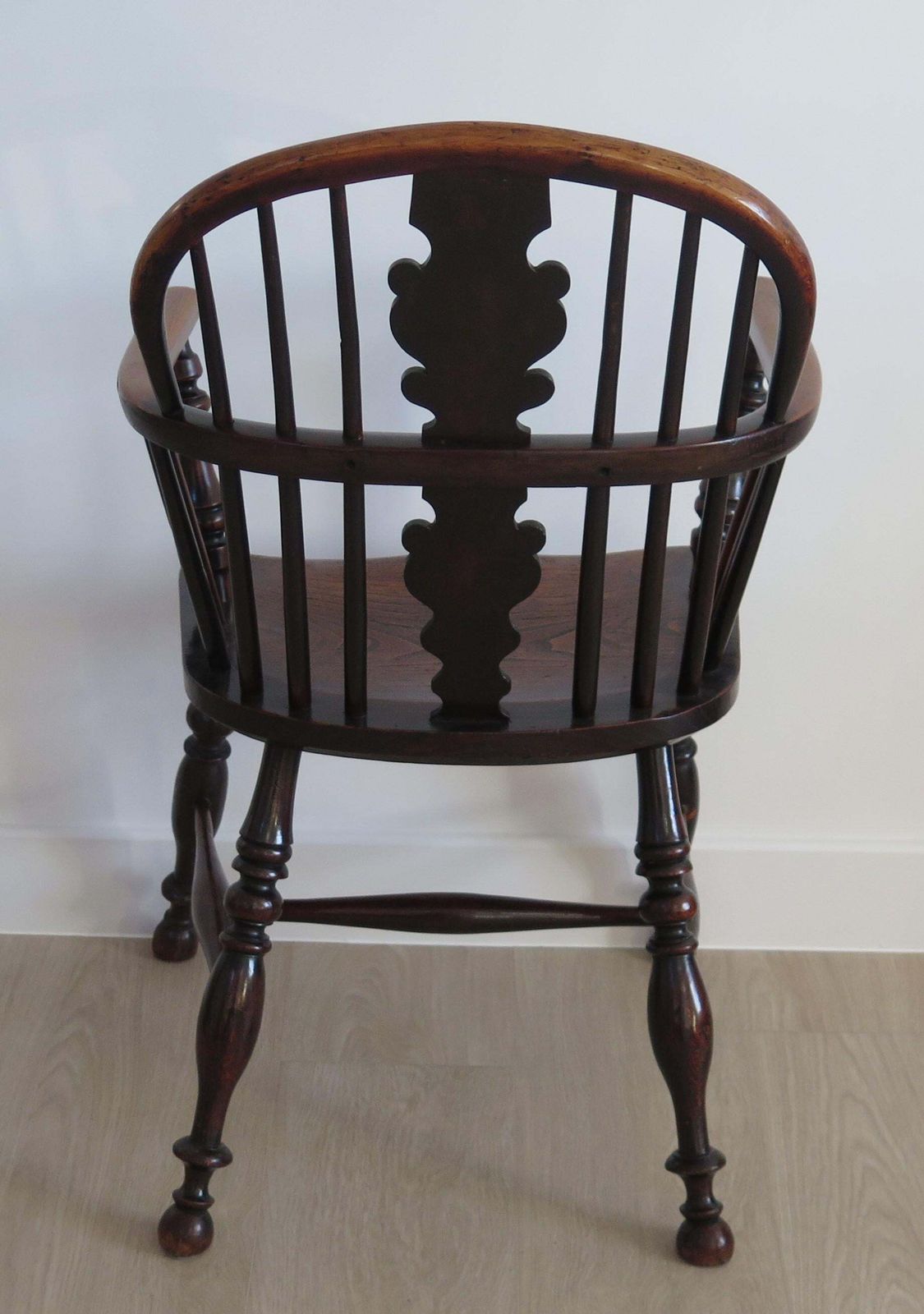 Yew Wood Low Back Windsor Armchair, North East Yorkshire England Circa 1850 photo buy