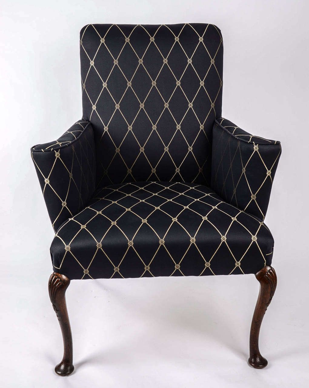 18thc Walnut Period Wing Armchair Reupholstered, English George 1st Ca 1720 photo furniture