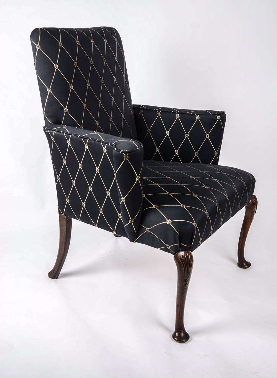 18thc Walnut Period Wing Armchair Reupholstered, English George 1st Ca 1720 photo buy