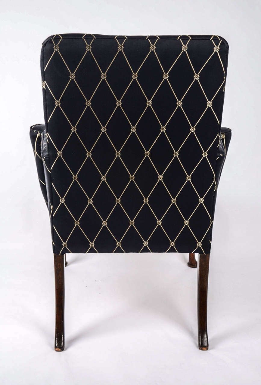 photo for sale 18thc Walnut Period Wing Armchair Reupholstered, English George 1st Ca 1720