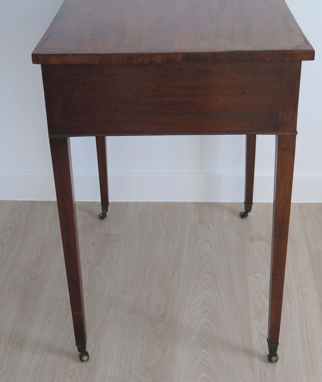 Furniture 18thc Writing Table Or Dressing Table, George III Sheraton Period Circa 1790 photo