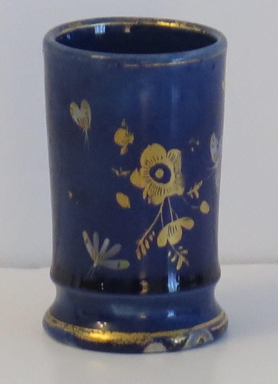 Rare Georgian Masons Ironstone Spill Vase In Mazarine Butterflies Ptn, Ca 1818 photo furniture
