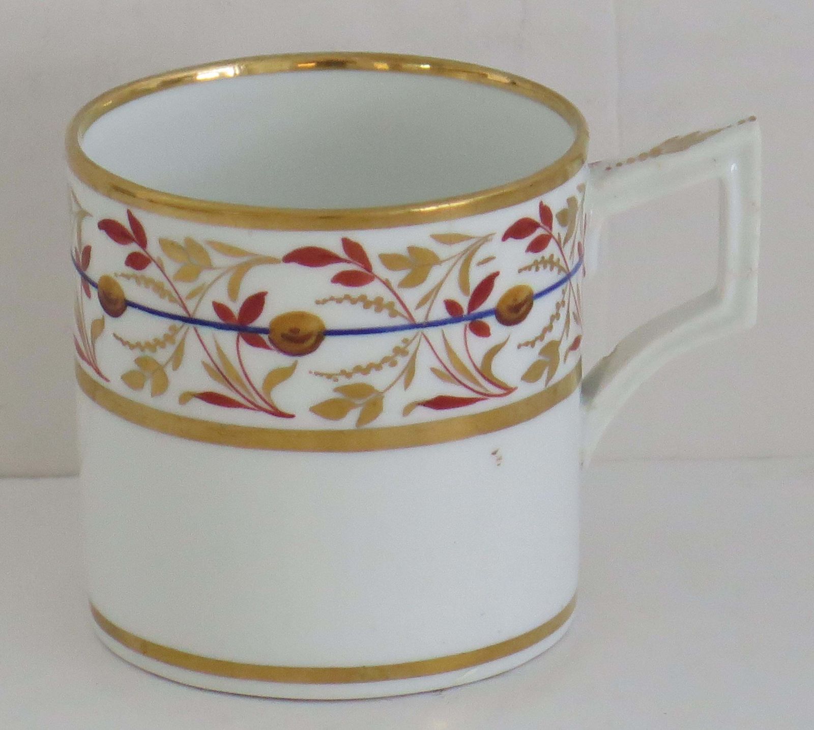 Georgian Derby Cup And Saucer Duo Hand Painted, Circa 1810 photo 403.0