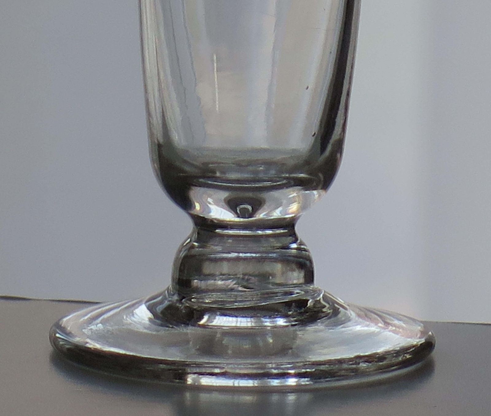 18th C Georgian Jelly Glass With Bell Bowl Cushion Knop Hand Blown, Ca 1780 photo Home Decor