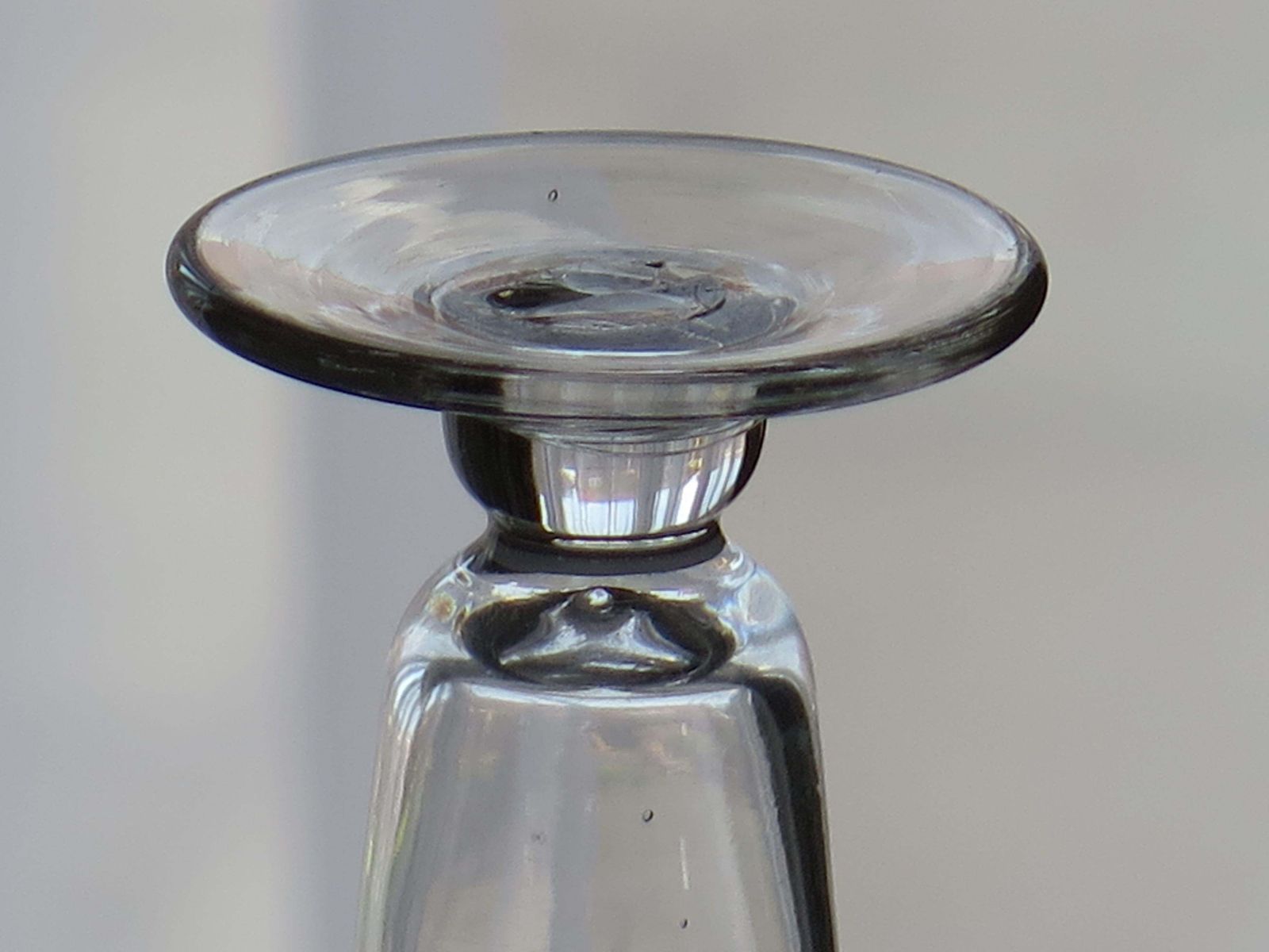 18th C Georgian Jelly Glass With Bell Bowl Cushion Knop Hand Blown, Ca 1780 photo buy